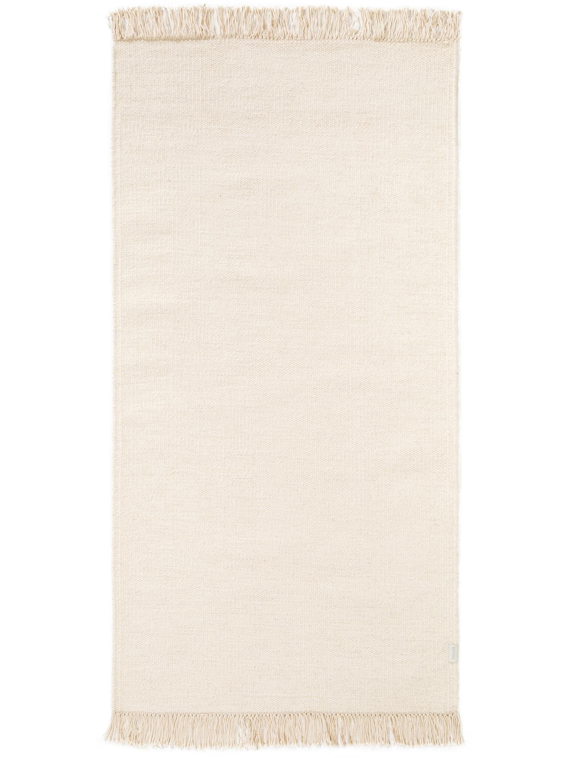 Tappeto di 80% lana, 20% cotone in Beige con pelo alto 1- 5 mm da benuta