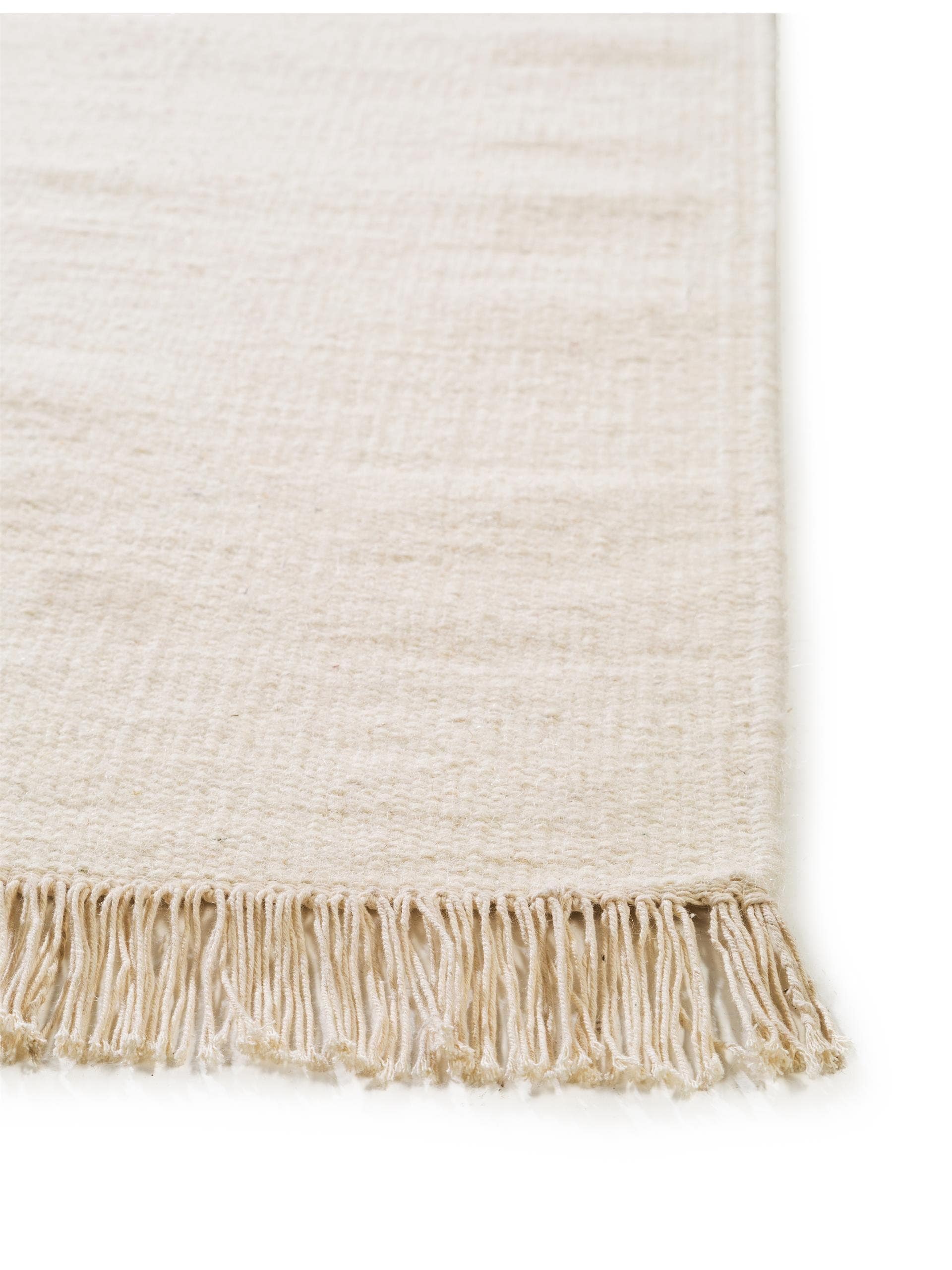 Tappeto di 80% lana, 20% cotone in Beige con pelo alto 1- 5 mm da benuta