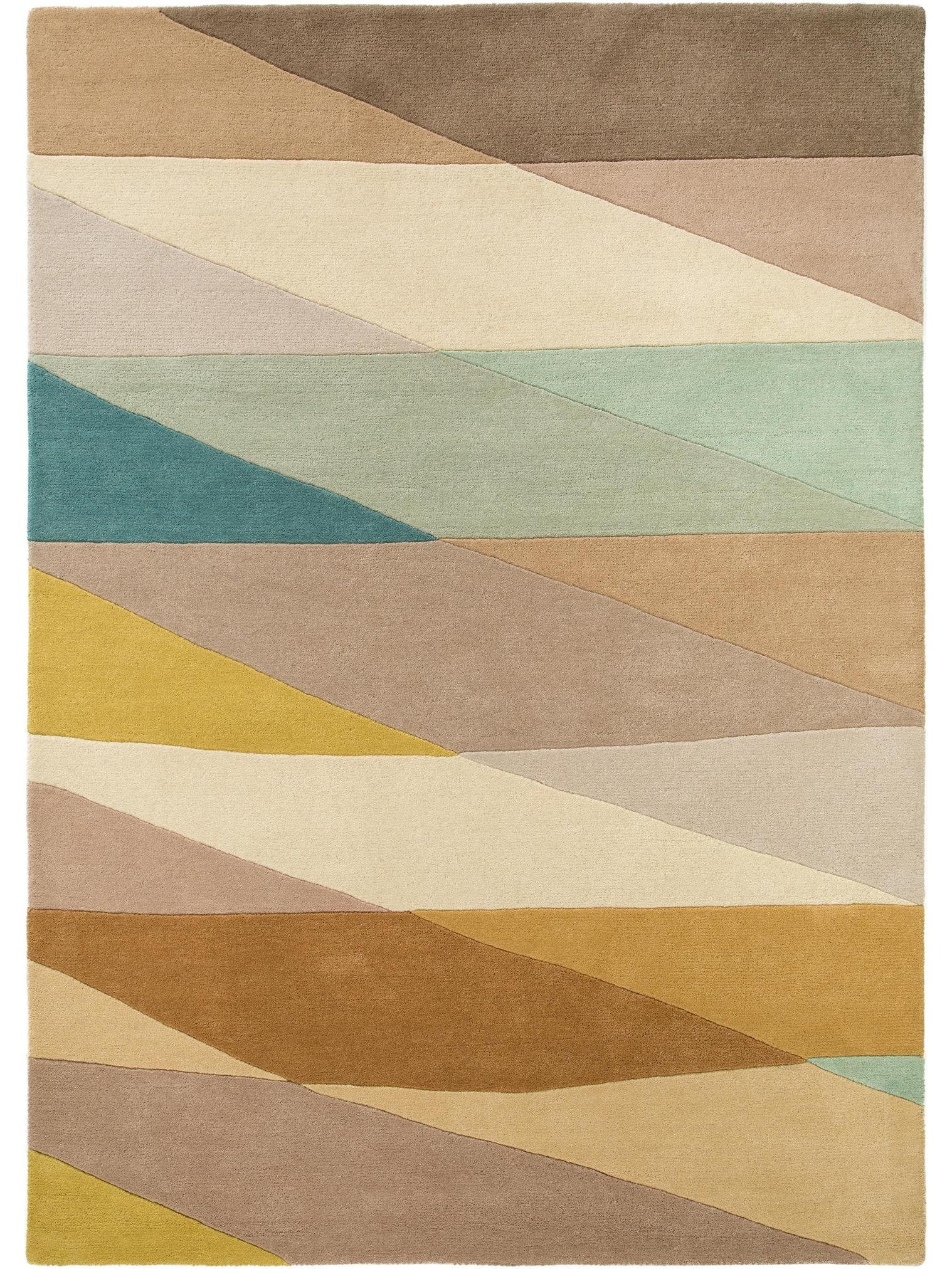 Teppich aus 100% Wolle in Beige mit 11 bis 20 mm hohem Flor von benuta Finest