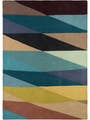 Wollteppich Aurora Multicolor/Blau