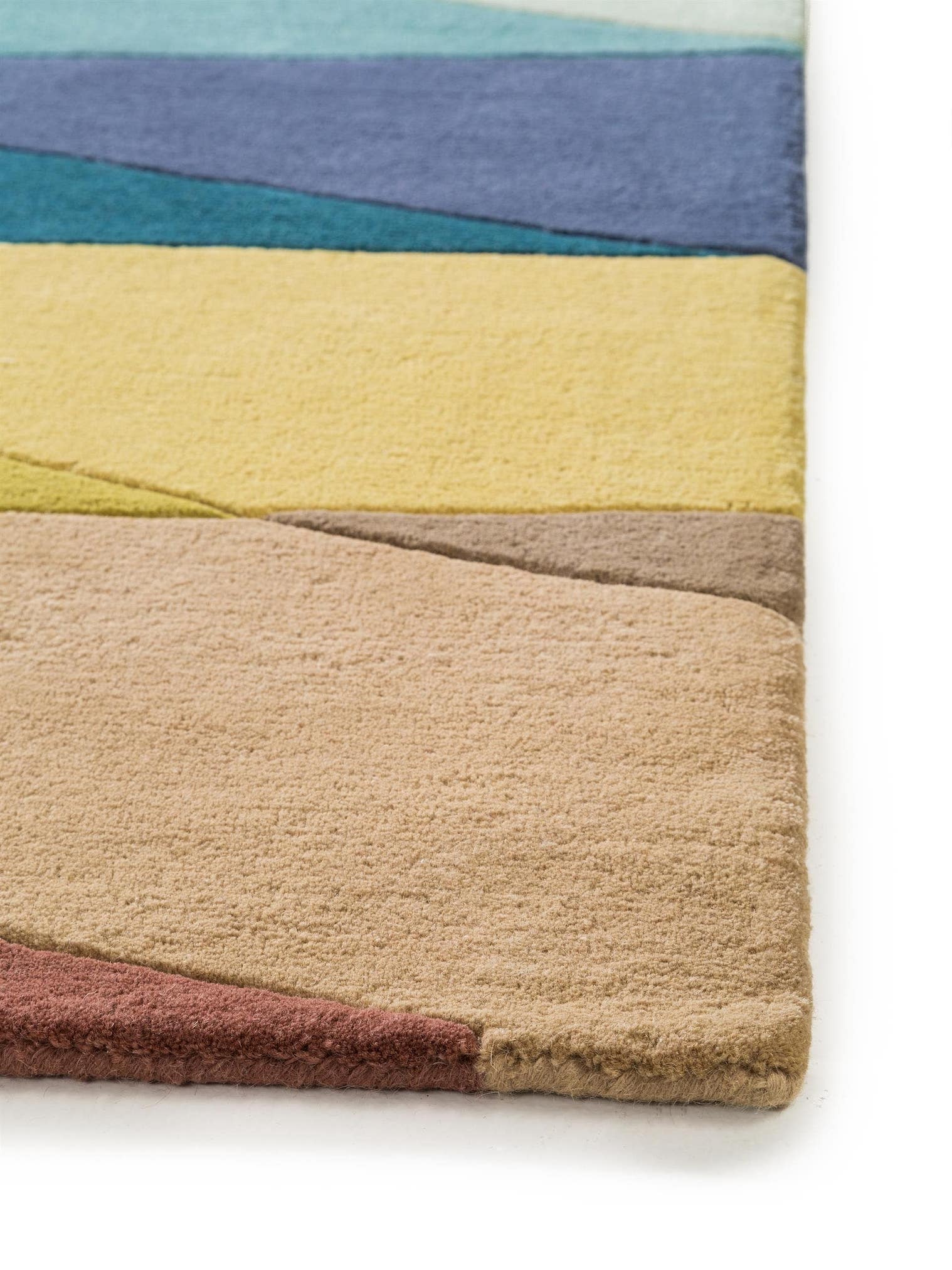 Teppich aus 100% Wolle in Multicolor mit 11 bis 20 mm hohem Flor von benuta Finest