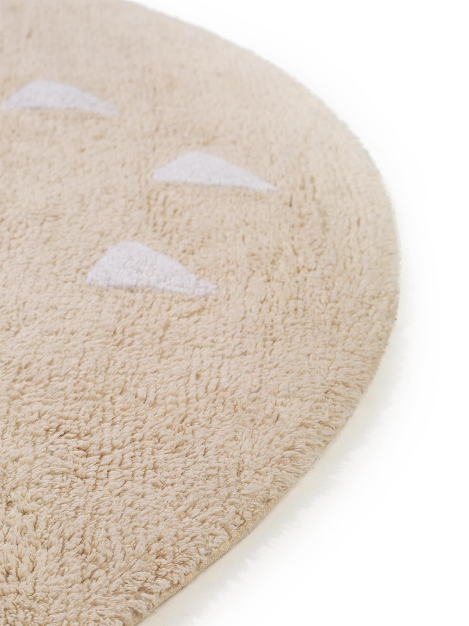 Teppich aus 100% Baumwolle in Beige mit 11 bis 20 mm hohem Flor von Lytte
