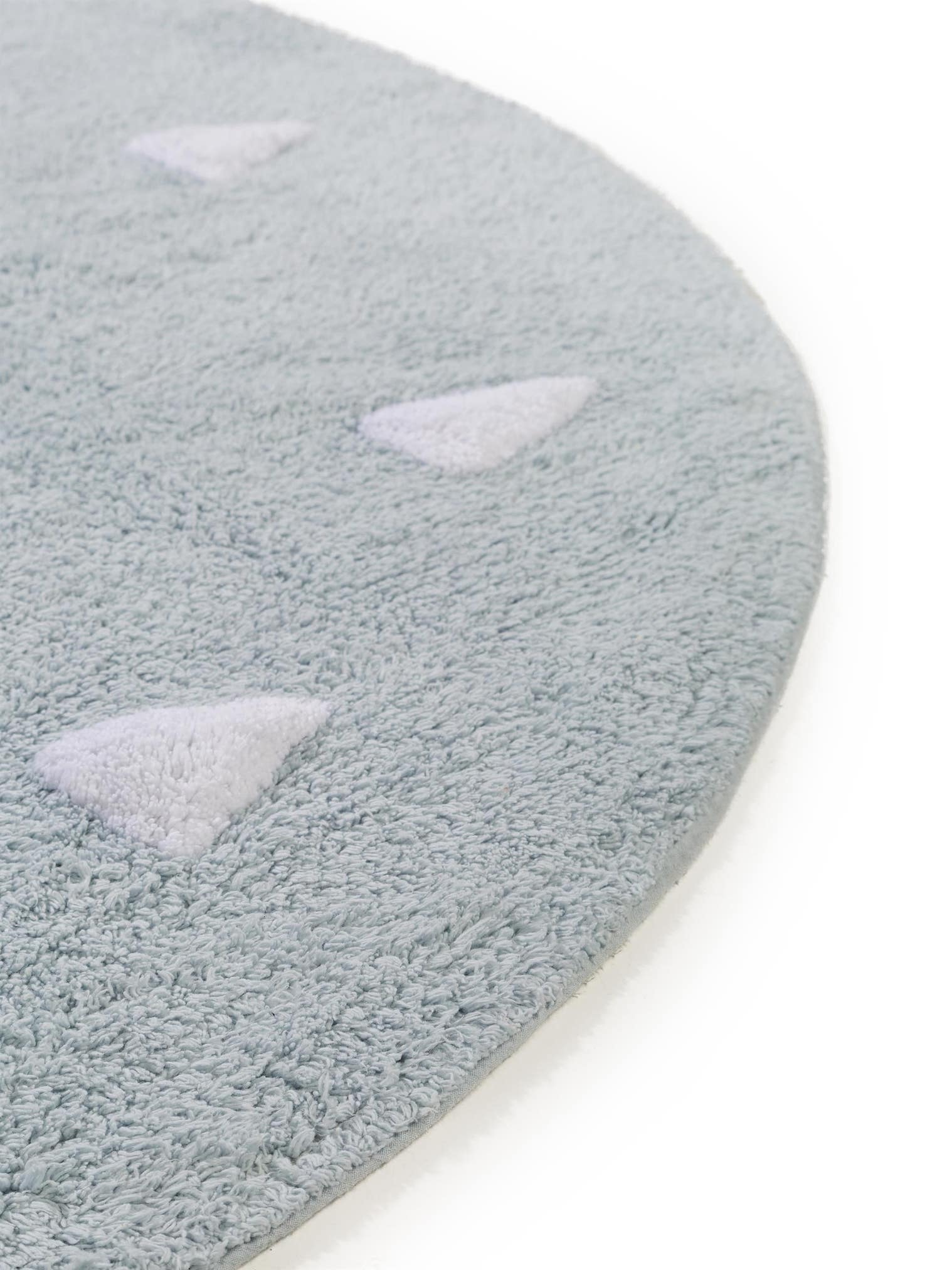 Teppich aus 100% Baumwolle in Blau mit 11 bis 20 mm hohem Flor von Lytte
