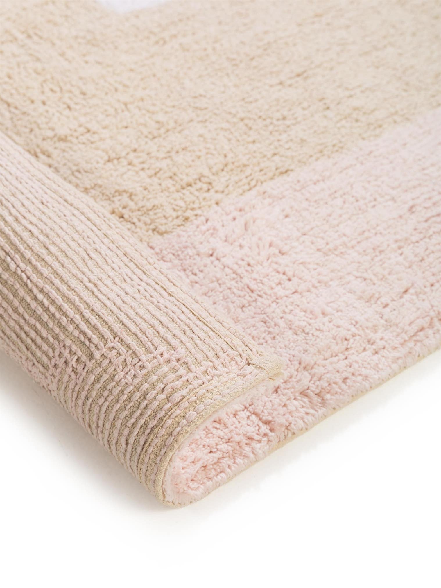 Tappeto di 100% Cotone in Rosa con pelo alto 11 - 20 mm da Lytte