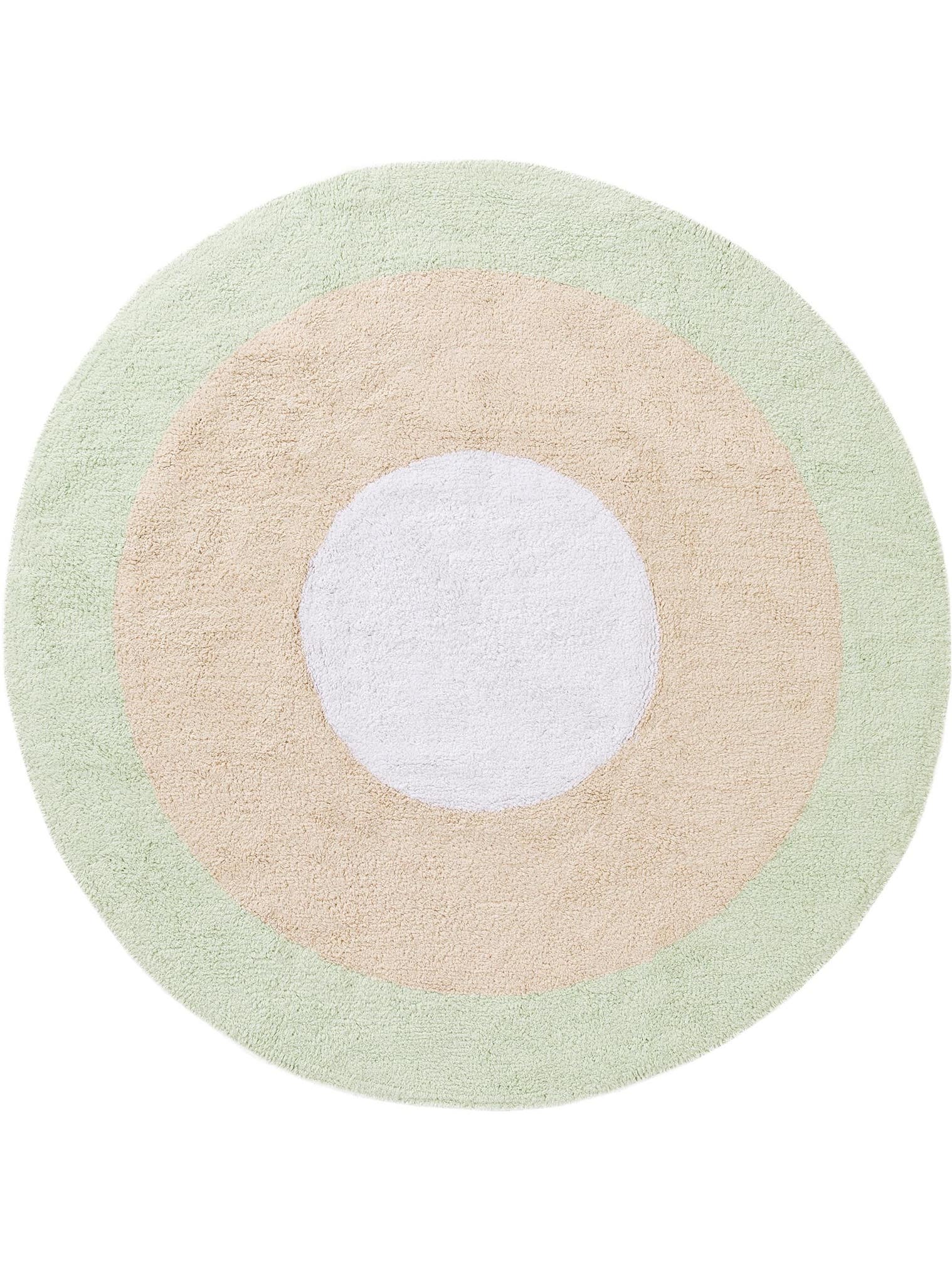 Teppich aus 100% Baumwolle in Grün mit 11 bis 20 mm hohem Flor von Lytte