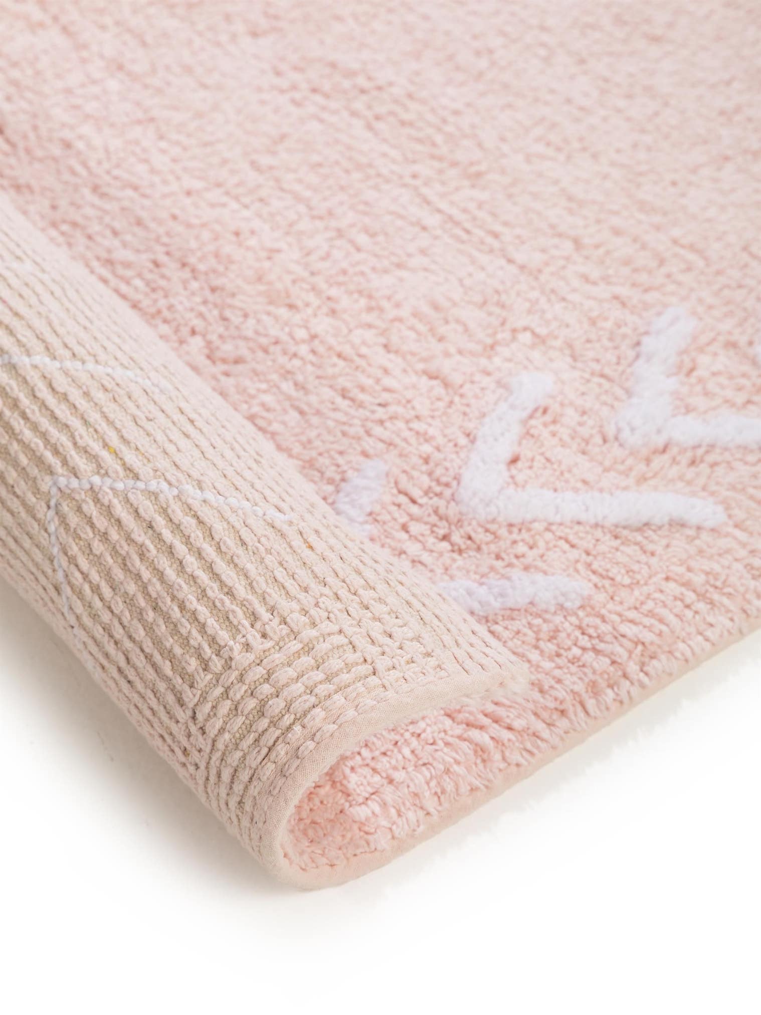 Teppich aus 100% Baumwolle in Rosa mit 11 bis 20 mm hohem Flor von Lytte