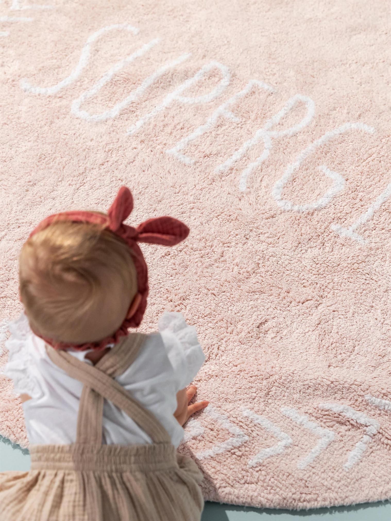 Teppich aus 100% Baumwolle in Beige mit 11 bis 20 mm hohem Flor von Lytte