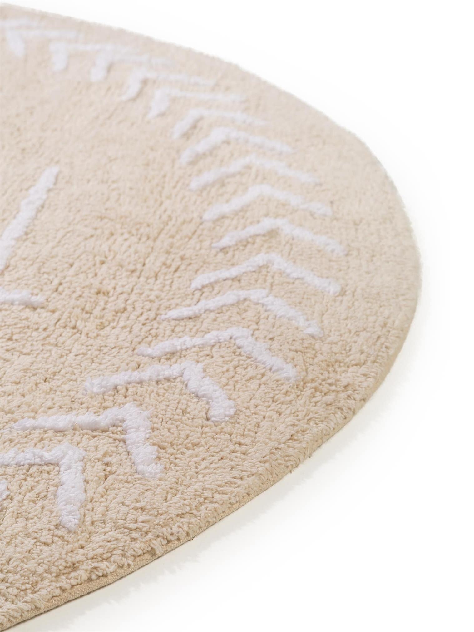 Teppich aus 100% Baumwolle in Beige mit 11 bis 20 mm hohem Flor von Lytte
