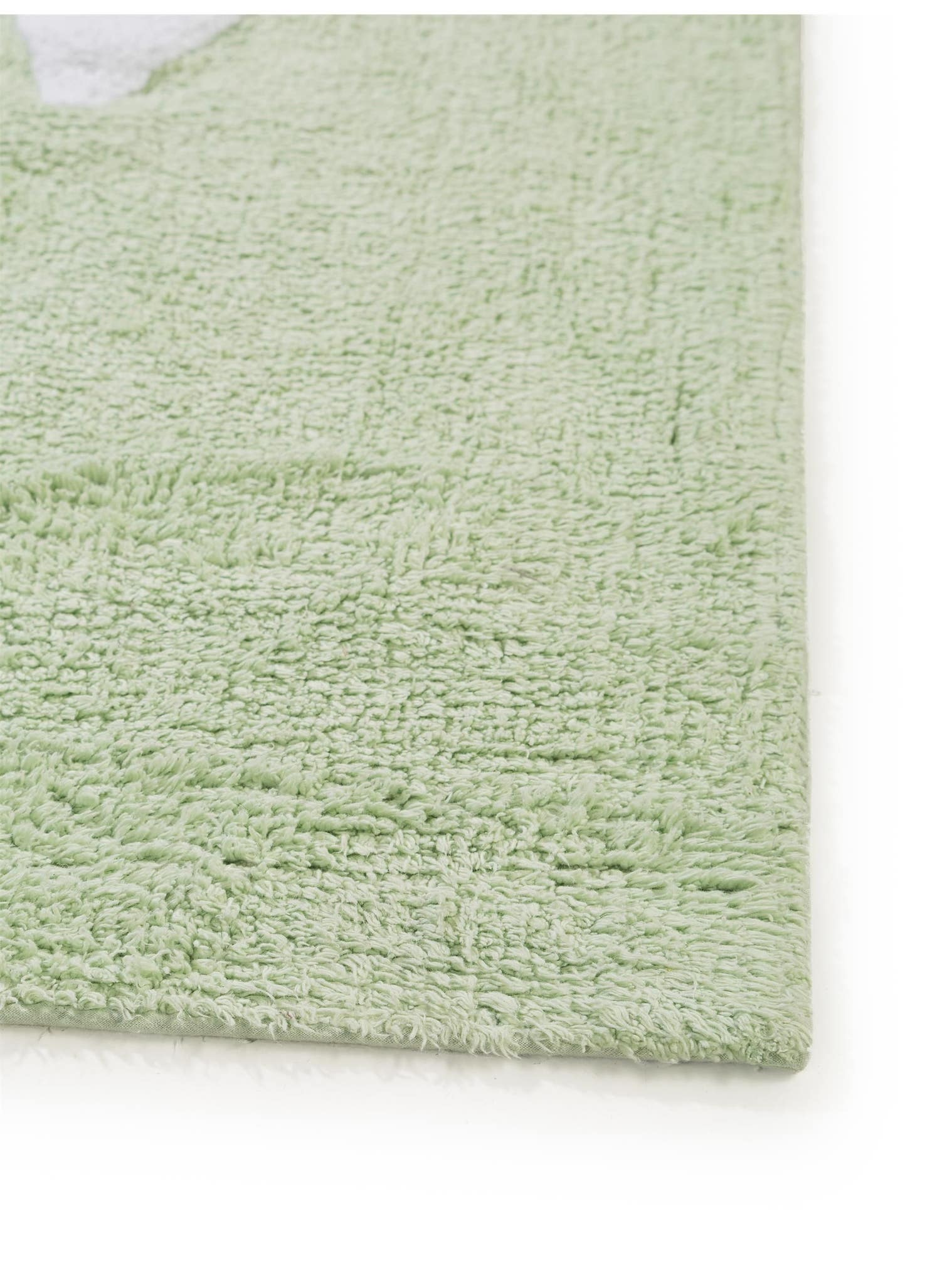 Teppich aus 100% Baumwolle in Grün mit 11 bis 20 mm hohem Flor von Lytte