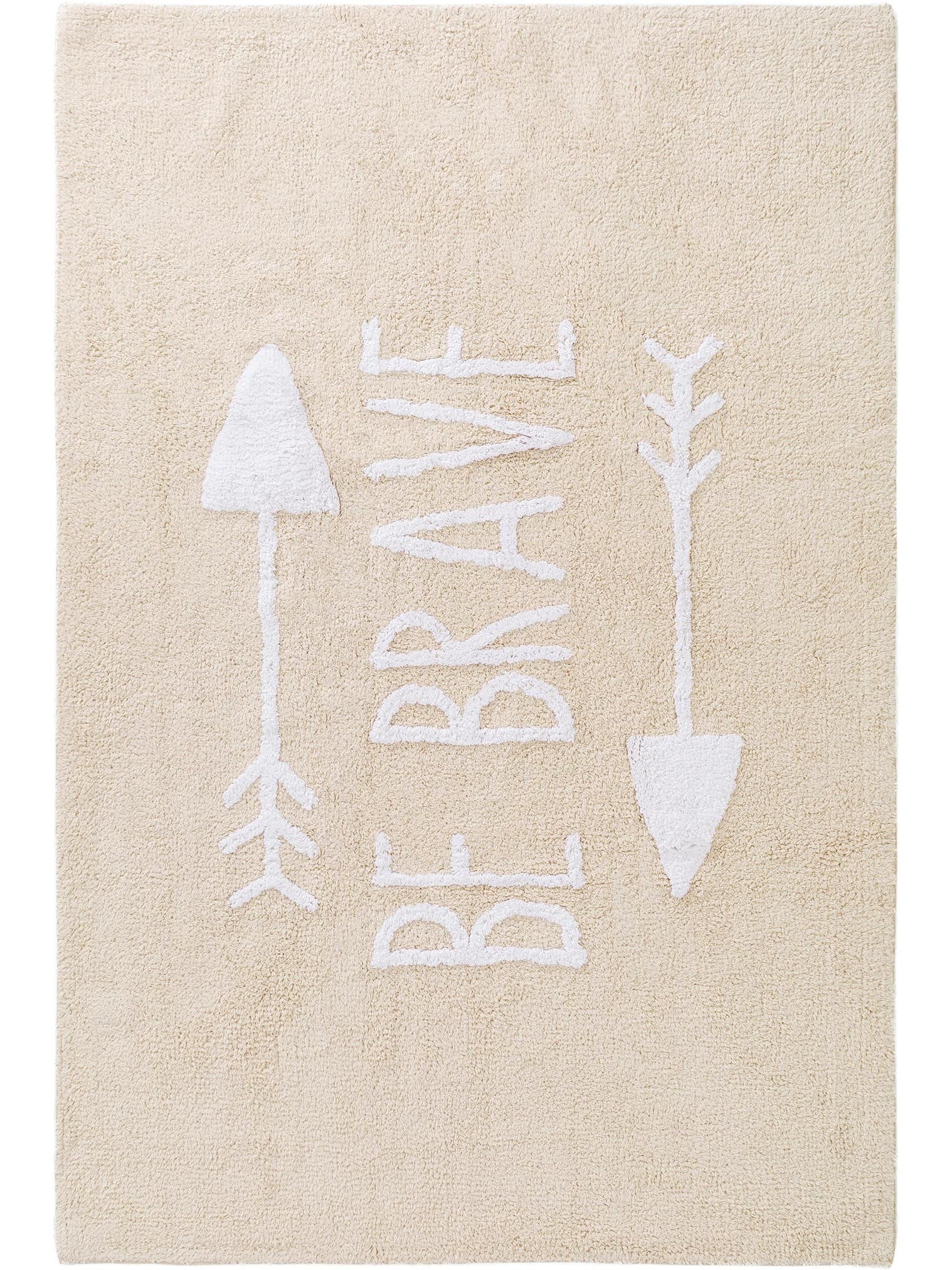 Tapis en 100% Coton en Beige avec une pile de 11 - 20 mm de hauteur de Lytte