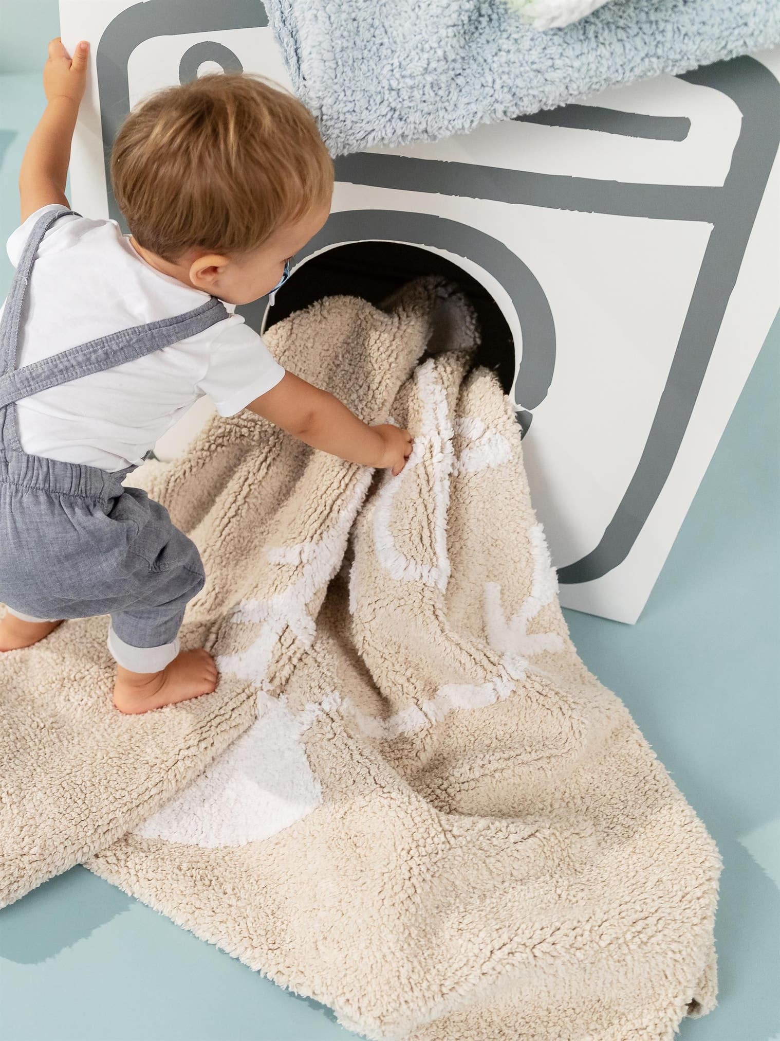 Tapis en 100% Coton en Beige avec une pile de 11 - 20 mm de hauteur de Lytte