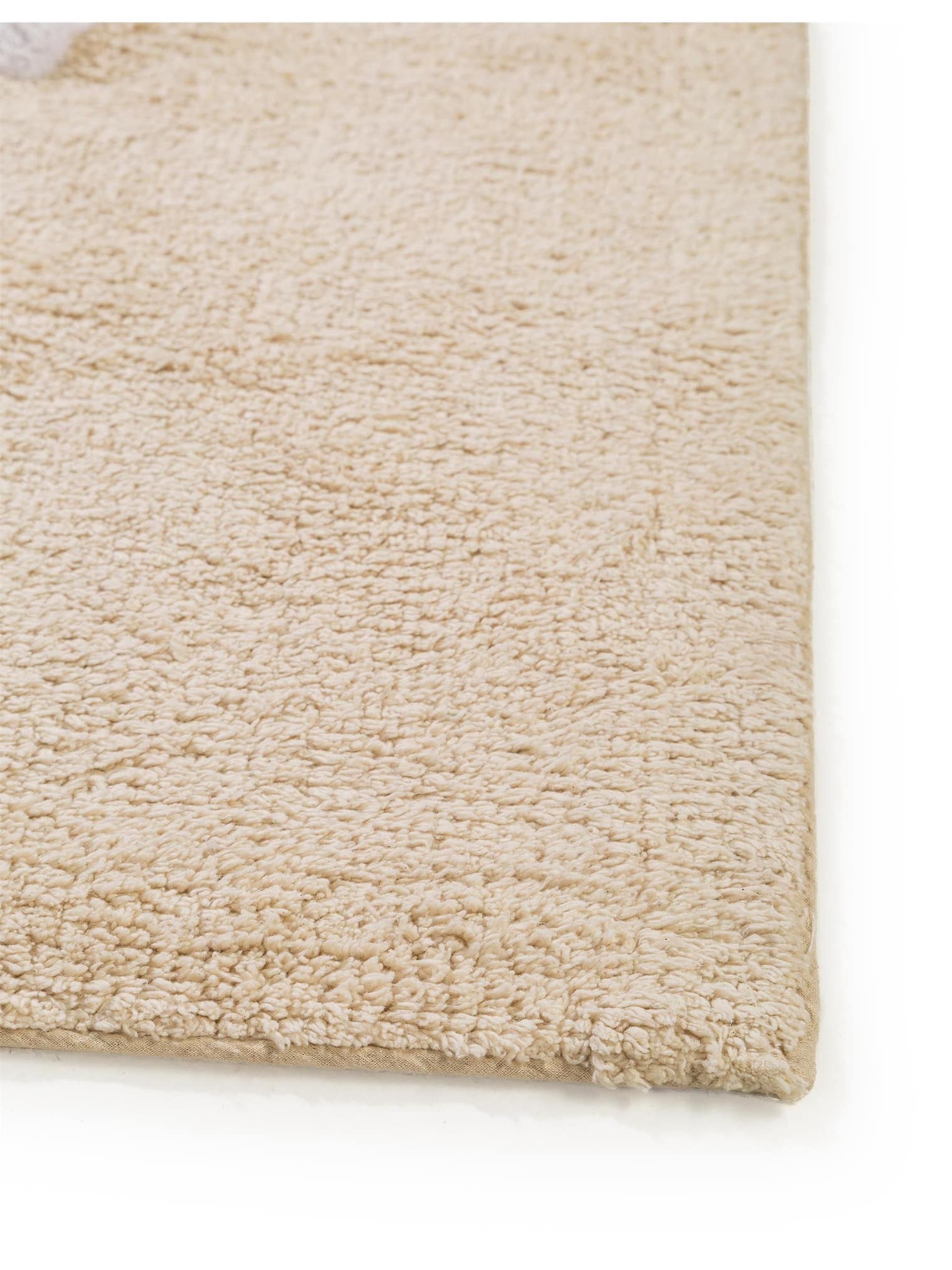 Tapis en 100% Coton en Beige avec une pile de 11 - 20 mm de hauteur de Lytte