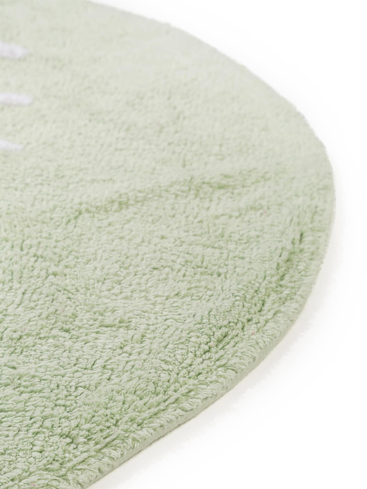 Teppich aus 100% Baumwolle in Grün mit 11 bis 20 mm hohem Flor von Lytte
