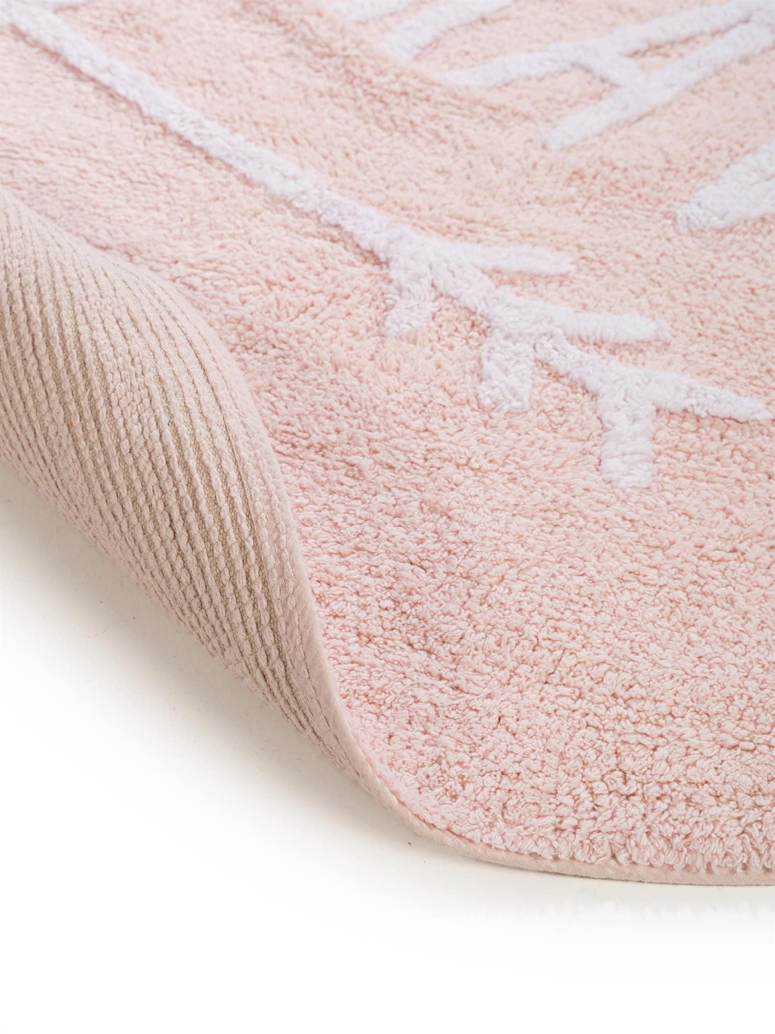Tapijt van 100% Katoen in Roze met een 11 - 20 mm hoge pool van Lytte