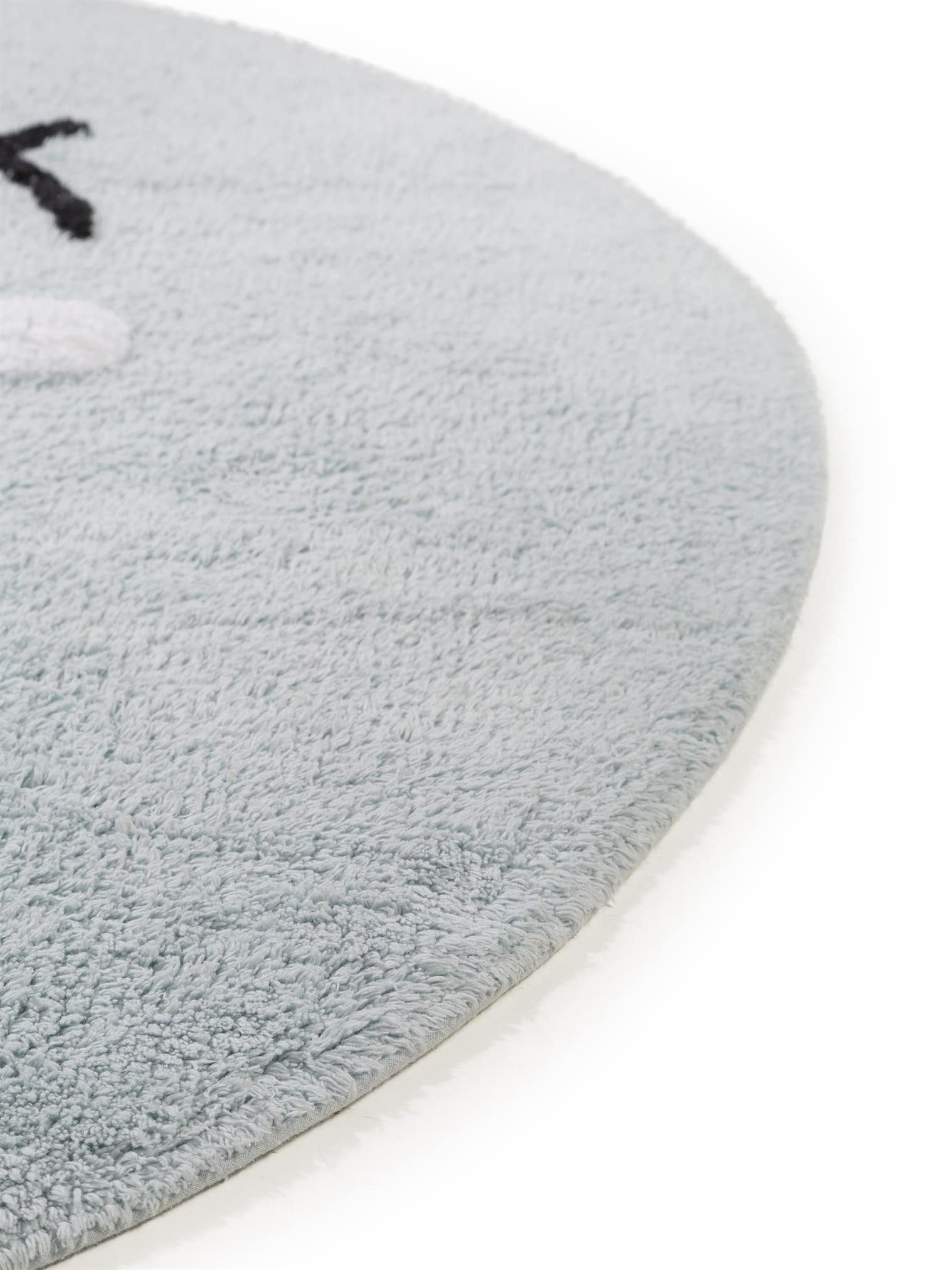 Teppich aus 100% Baumwolle in Blau mit 11 bis 20 mm hohem Flor von Lytte