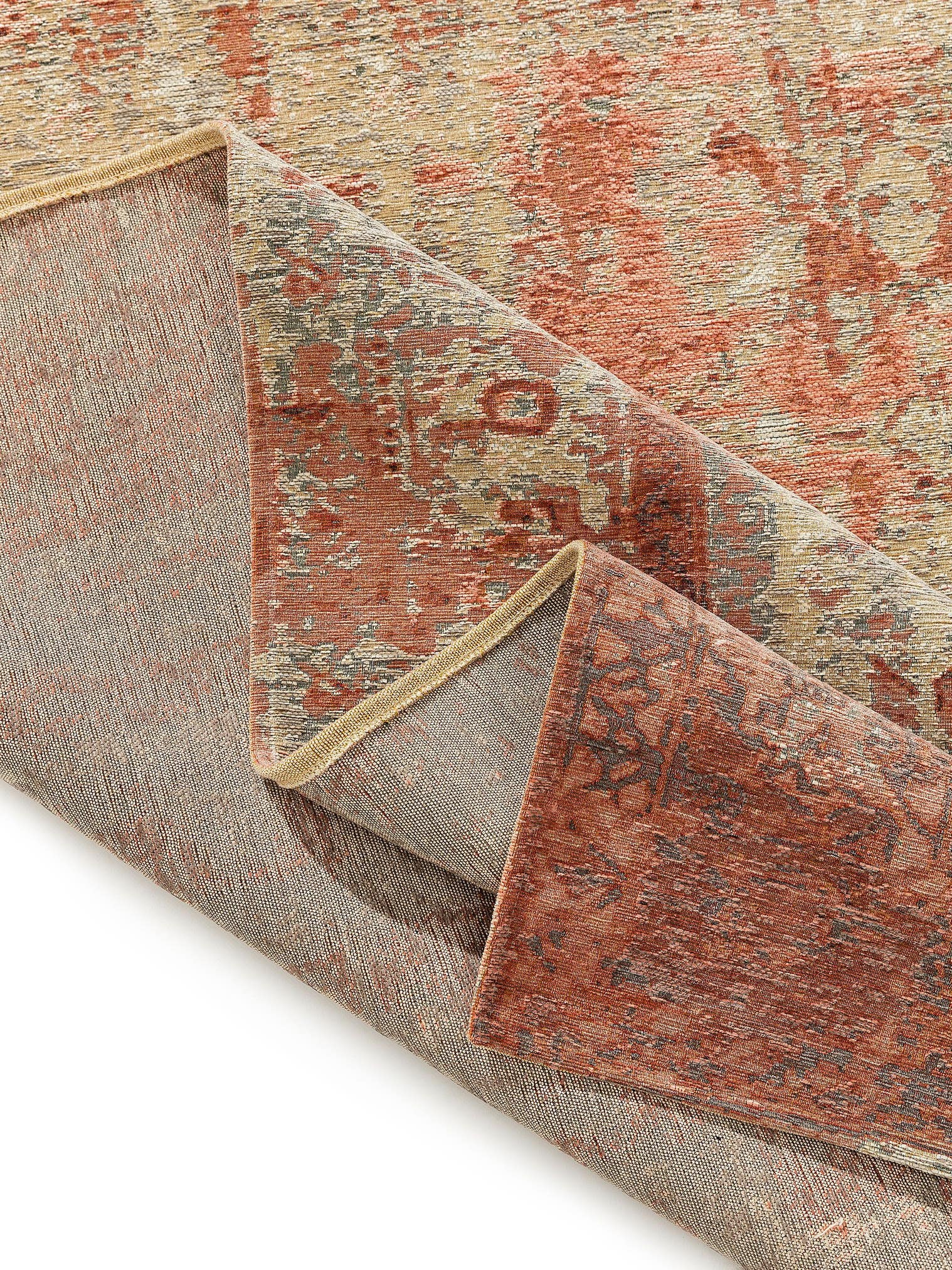 Teppich aus 55% Polyacryl, 27% Polyester, 17% Baumwolle, 1% Latex in Rosa mit bis 5 mm hohem Flor von benuta Nest