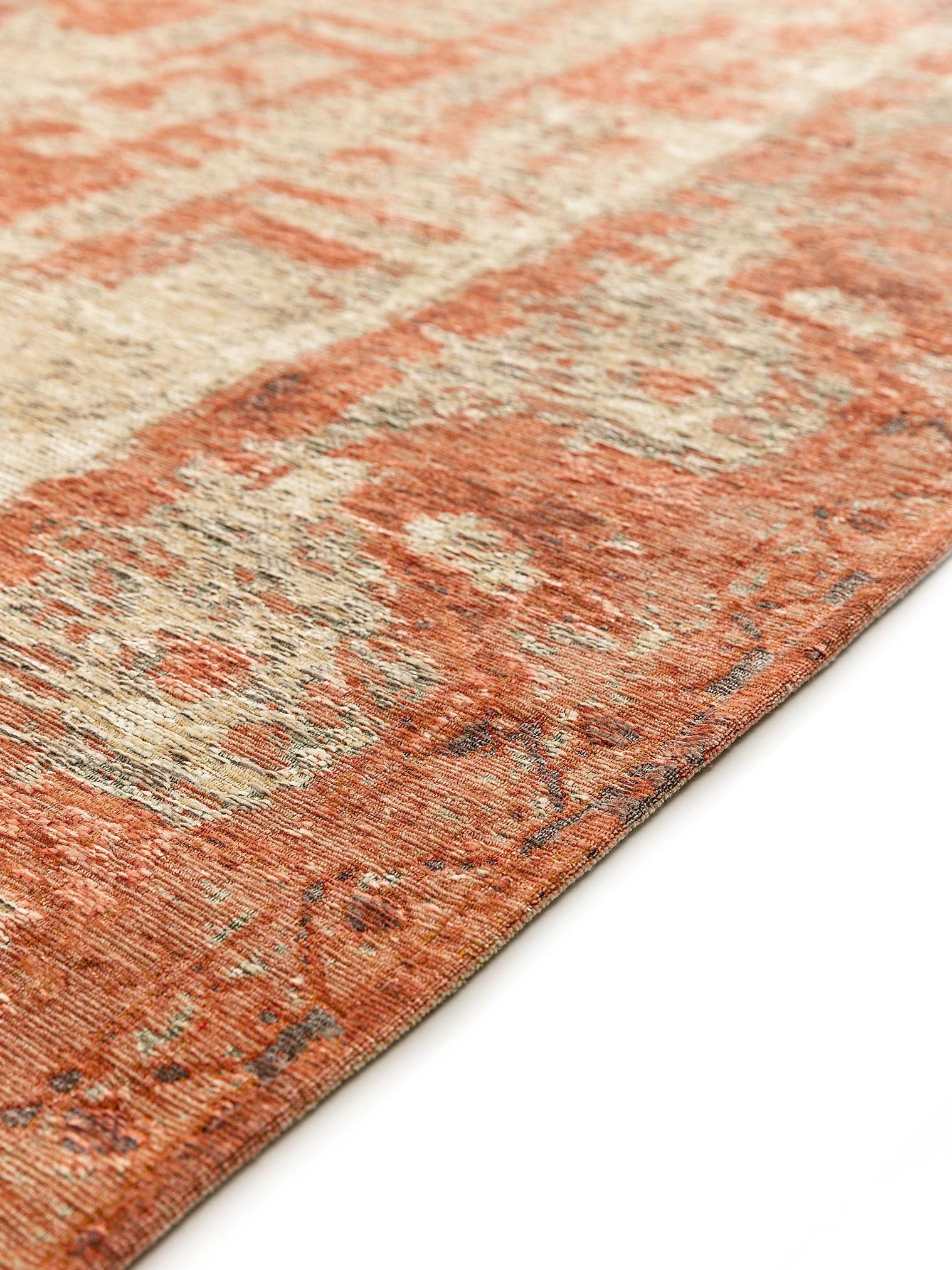 Teppich aus 55% Polyacryl, 27% Polyester, 17% Baumwolle, 1% Latex in Rosa mit bis 5 mm hohem Flor von benuta Nest