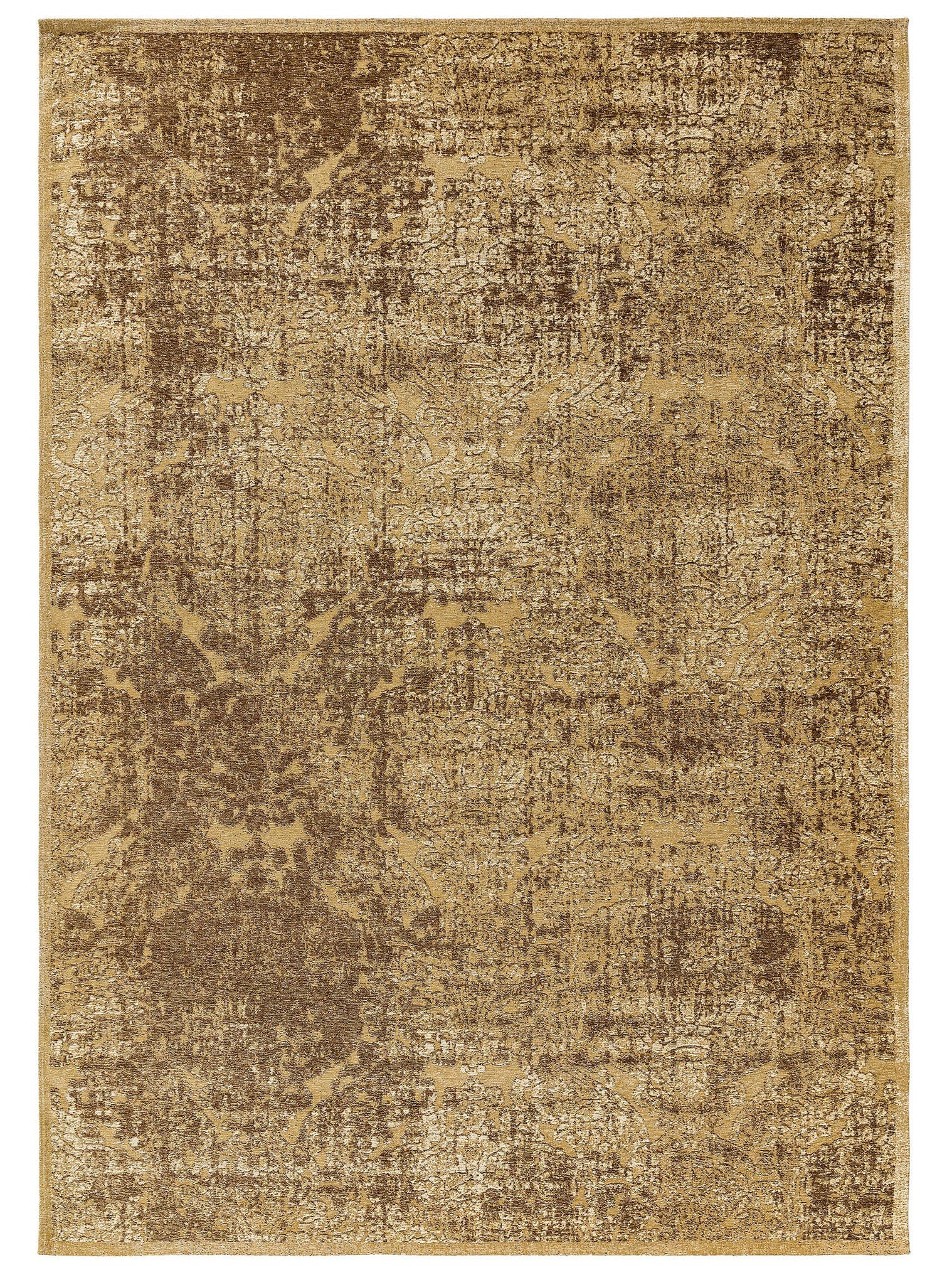 Teppich aus 55% Polyacryl, 27% Polyester, 17% Baumwolle, 1% Latex in Braun mit bis 5 mm hohem Flor von benuta Nest