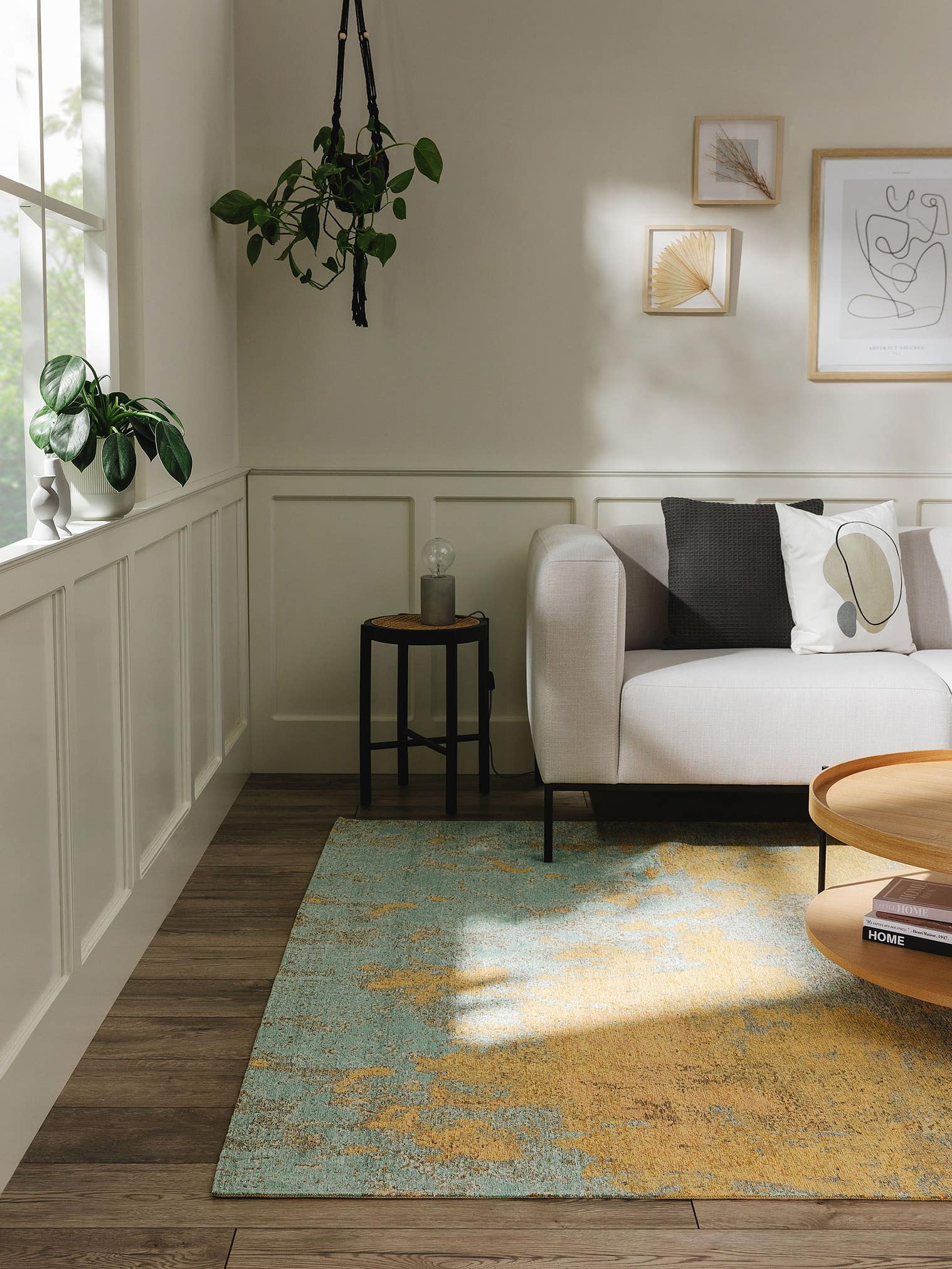 Tappeto di 55% Poliacrilico, 27% Poliestere, 17% Cotone, 1% Latex in Beige con pelo alto 1- 5 mm da benuta Nest