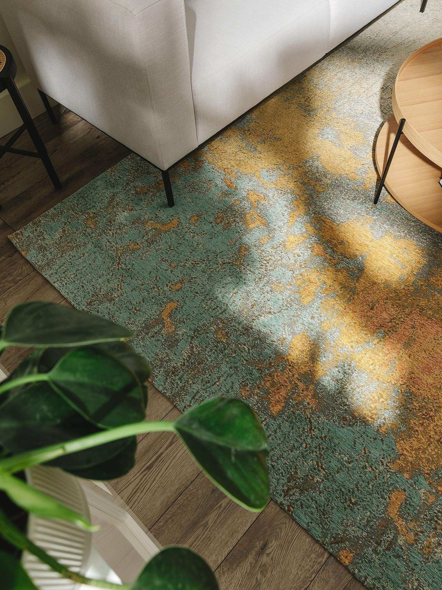 Tappeto di 55% Poliacrilico, 27% Poliestere, 17% Cotone, 1% Latex in Beige con pelo alto 1- 5 mm da benuta Nest