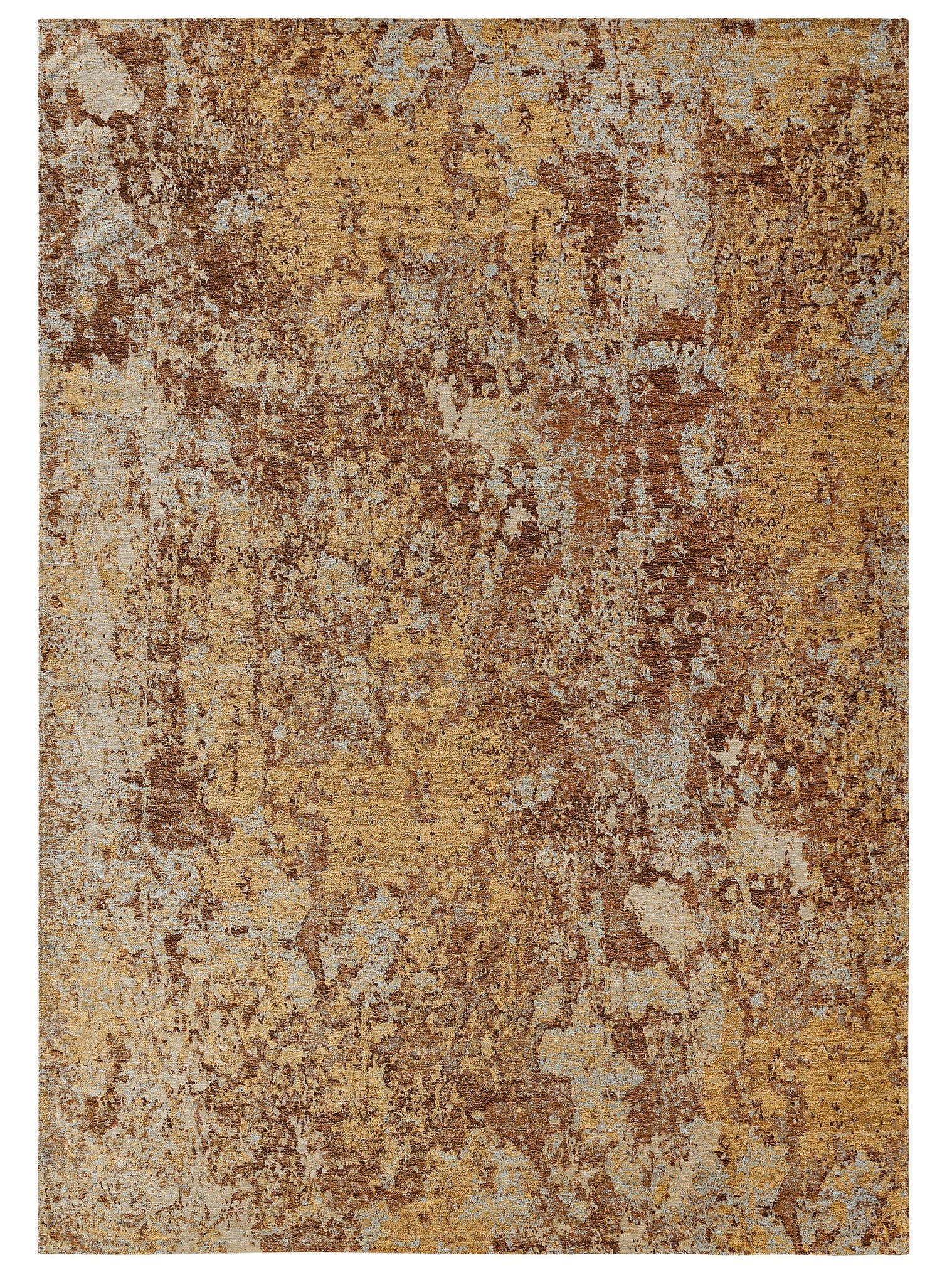Teppich aus 55% Polyacryl, 27% Polyester, 17% Baumwolle, 1% Latex in Braun mit bis 5 mm hohem Flor von benuta Nest