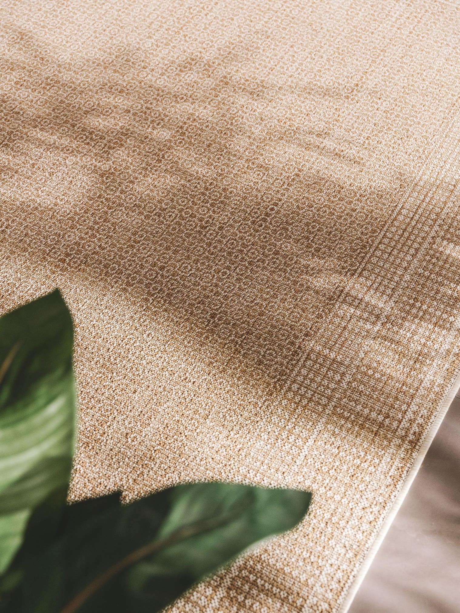 Tapis en 100% Polypropylène en Beige avec une pile de 1- 5 mm de hauteur de benuta Nest