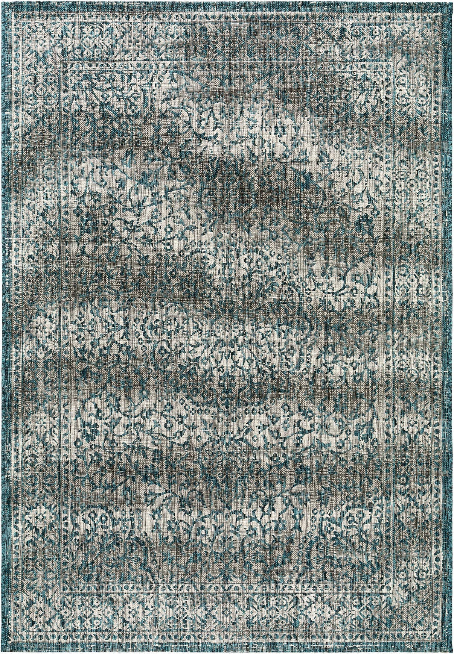 Teppich aus 100% Polypropylen in Blau mit bis 5 mm hohem Flor von benuta Nest