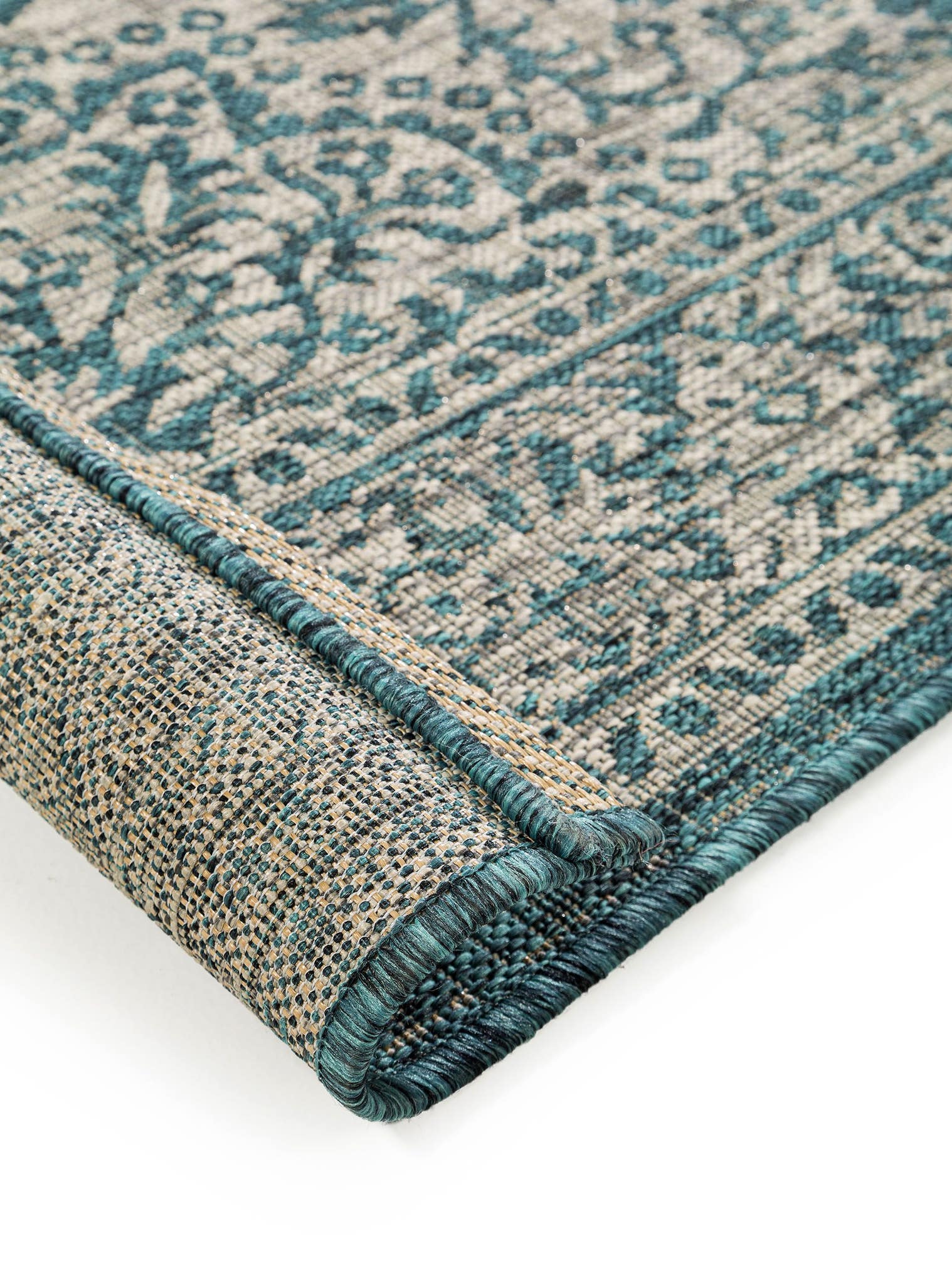 Teppich aus 100% Polypropylen in Blau mit bis 5 mm hohem Flor von benuta Nest