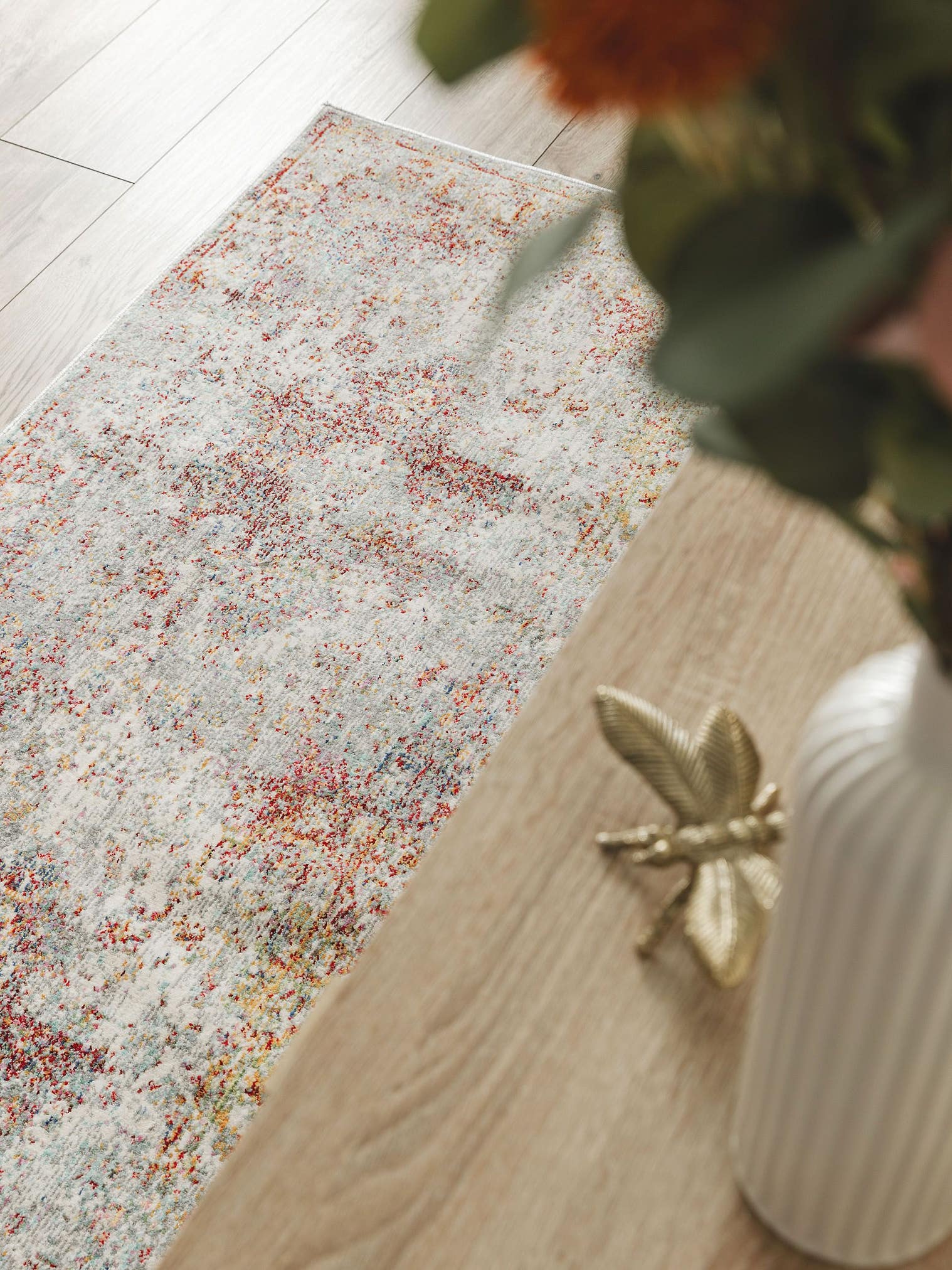 Teppich aus 100% Polyester in Multicolor mit bis 5 mm hohem Flor von benuta Nest