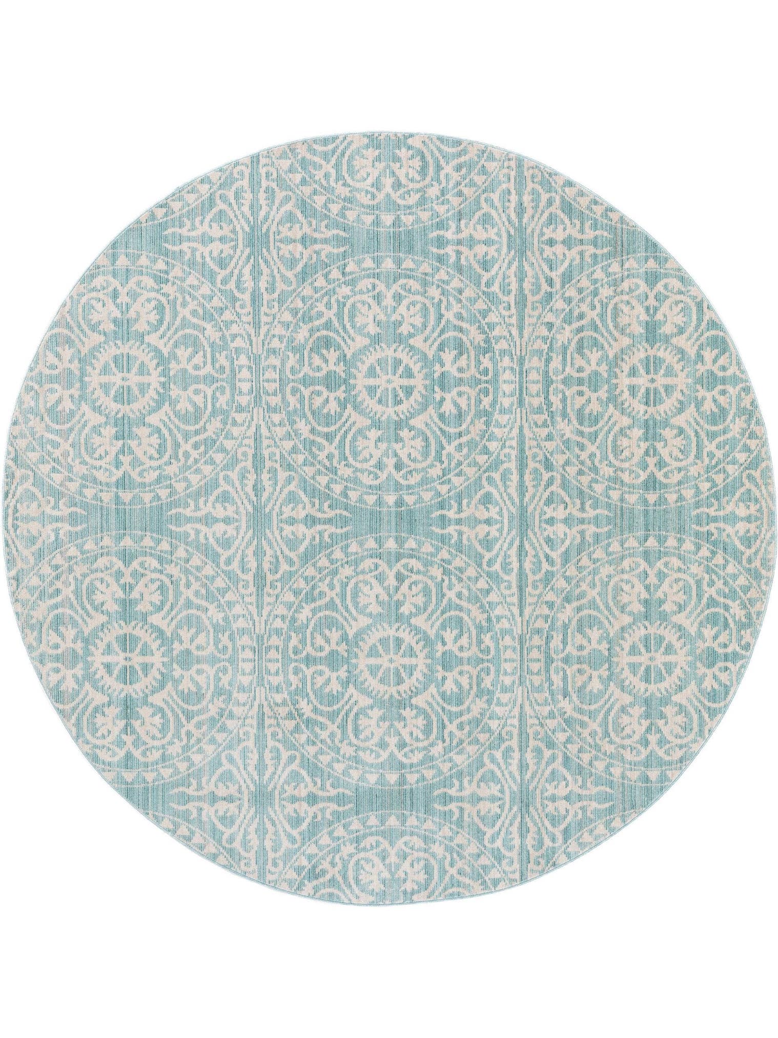 Teppich aus 100% Polyester in Türkis mit bis 5 mm hohem Flor von benuta