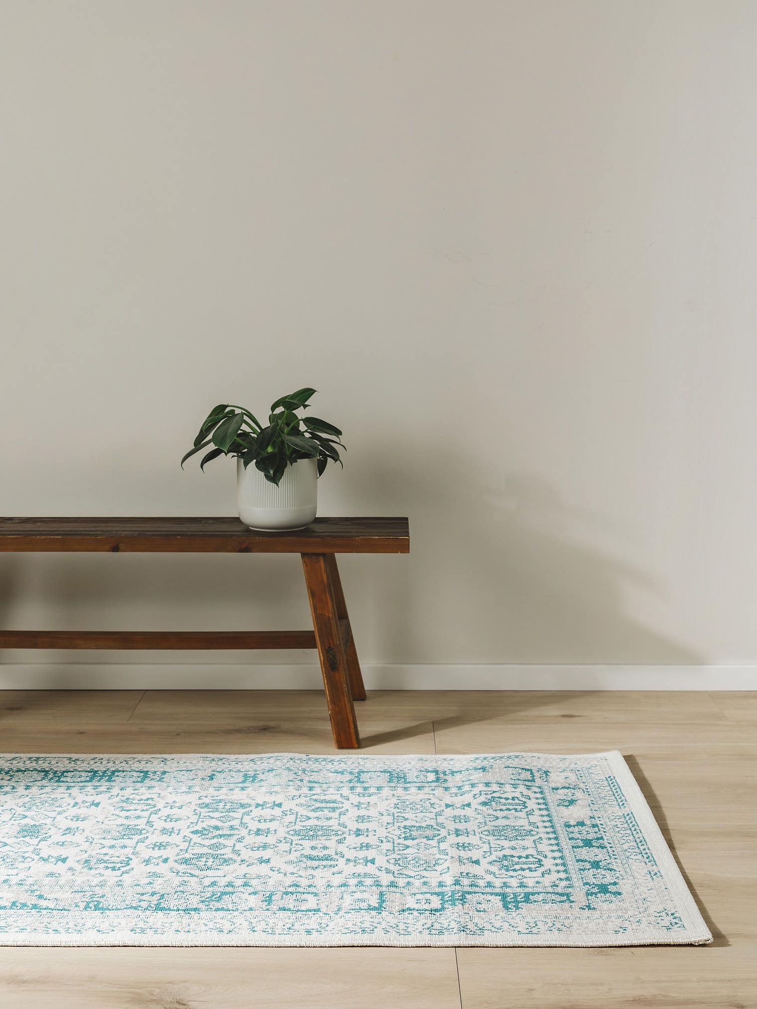 Tapis en 100% Polypropylène en Beige avec une pile de 1- 5 mm de hauteur de benuta Nest