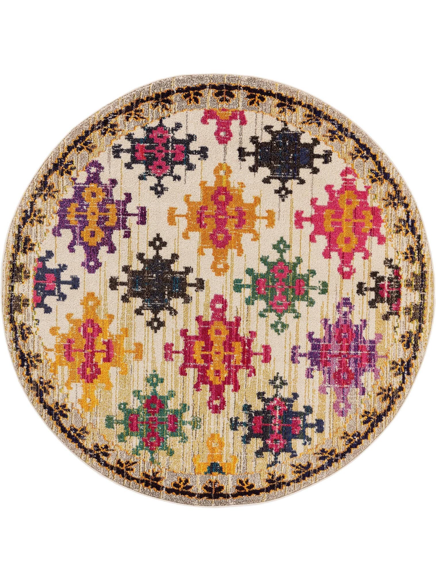 Teppich aus 100% Polypropylen in Multicolor mit 11 bis 20 mm hohem Flor von benuta Nest