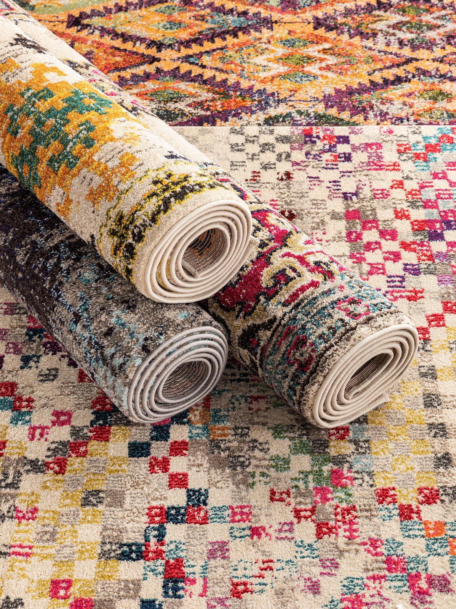 Teppich aus 100% Polypropylen in Multicolor mit 11 bis 20 mm hohem Flor von benuta Nest