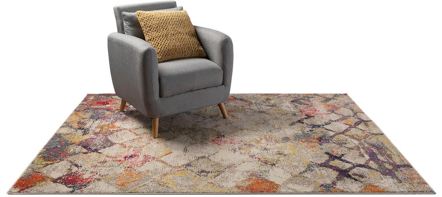 Teppich aus 100% Polypropylen in Beige mit 11 bis 20 mm hohem Flor von benuta Nest