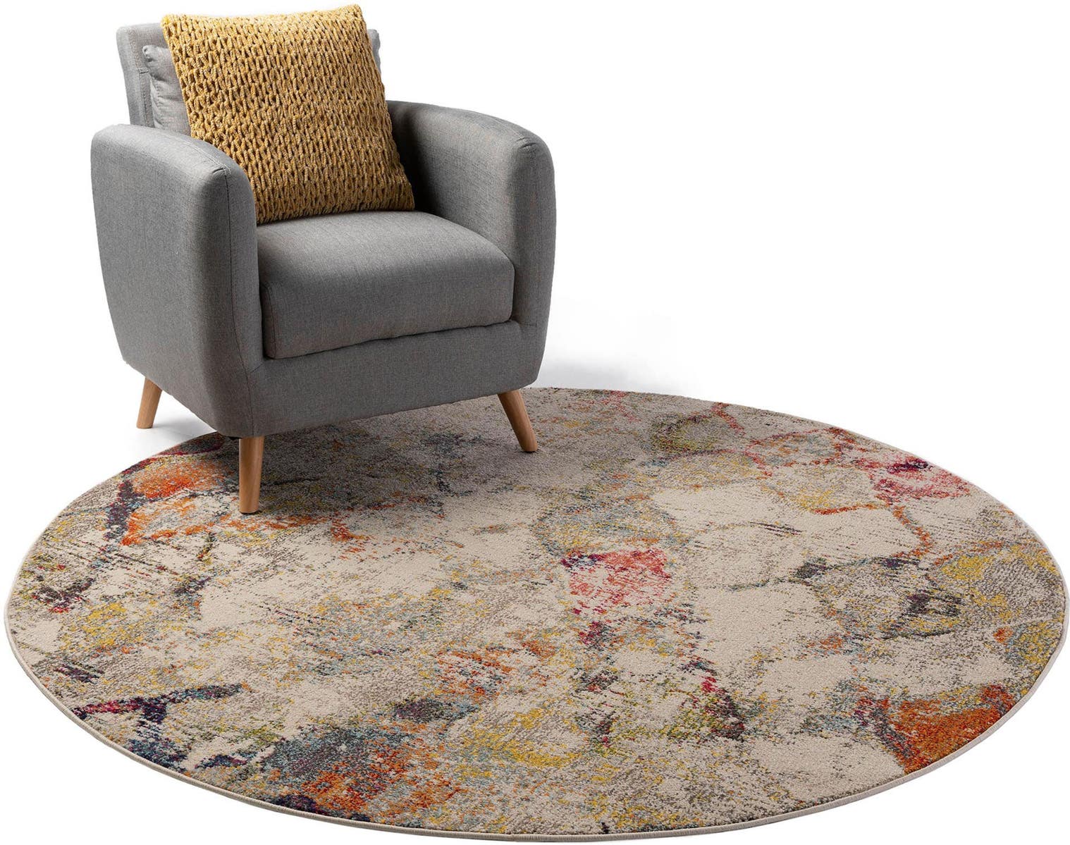 Teppich aus 100% Polypropylen in Beige mit 11 bis 20 mm hohem Flor von benuta Nest