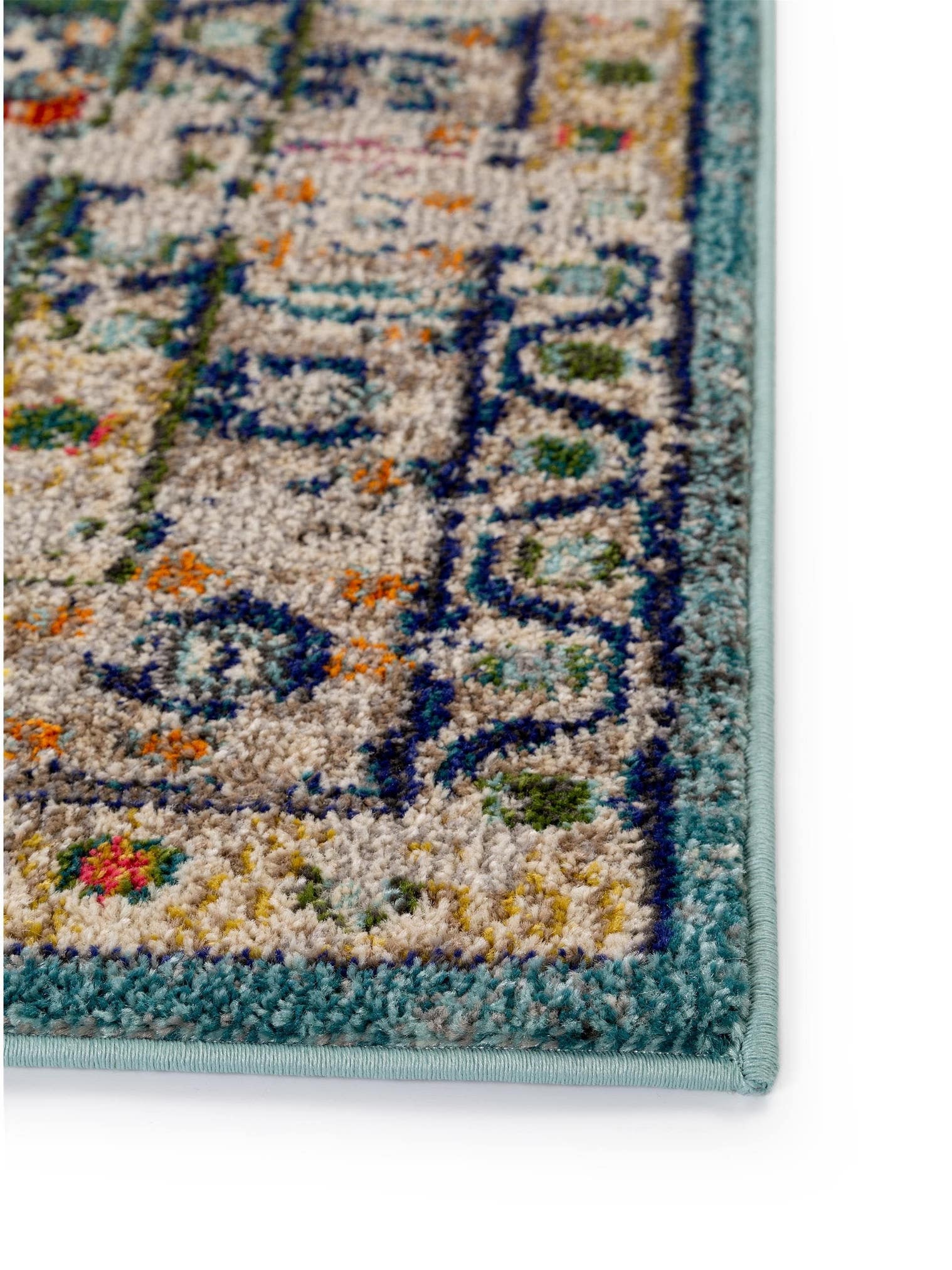Tapijt van 100% Polypropyleen in Blauw met een 11 - 20 mm hoge pool van benuta Nest