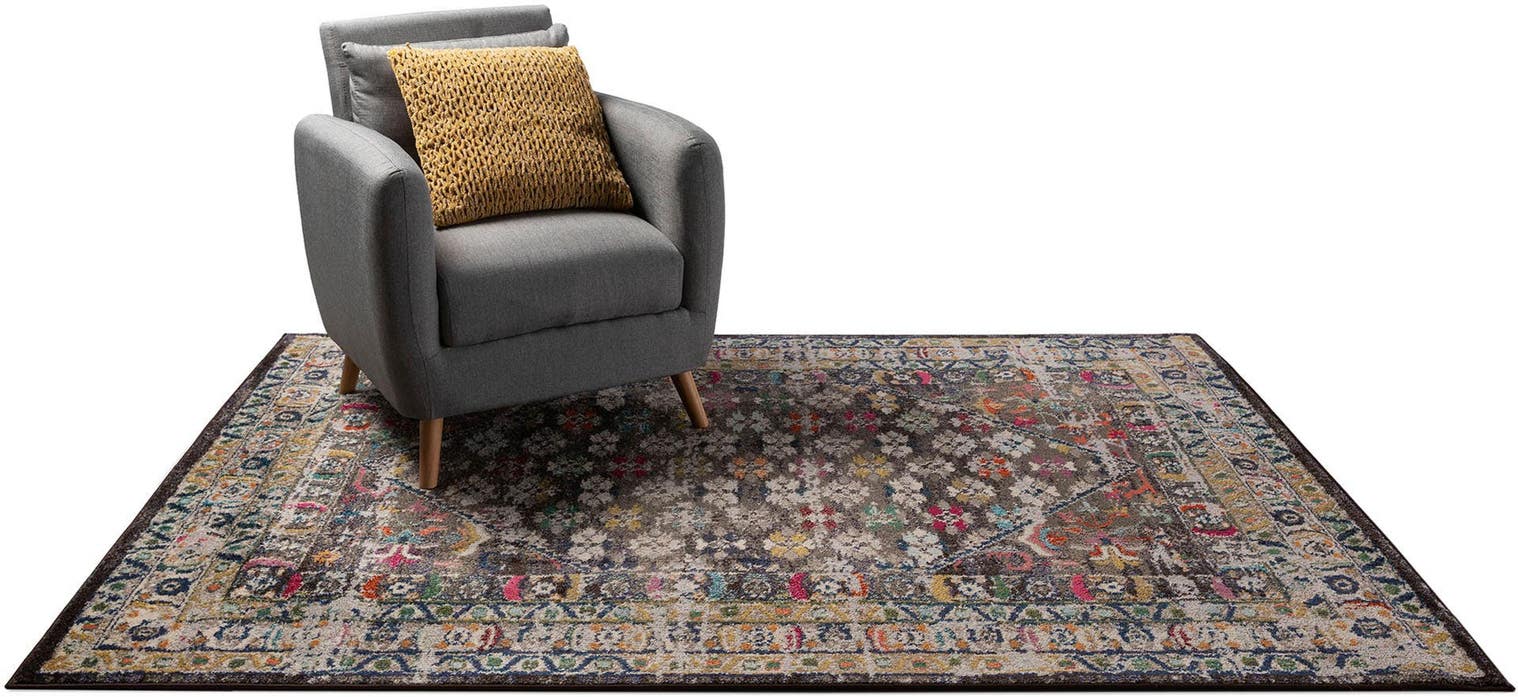 Teppich aus 100% Polypropylen in Multicolor mit 11 bis 20 mm hohem Flor von benuta Nest