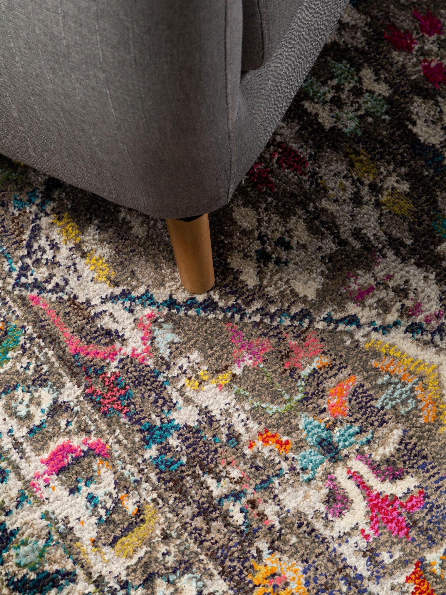 Teppich aus 100% Polypropylen in Multicolor mit 11 bis 20 mm hohem Flor von benuta Nest