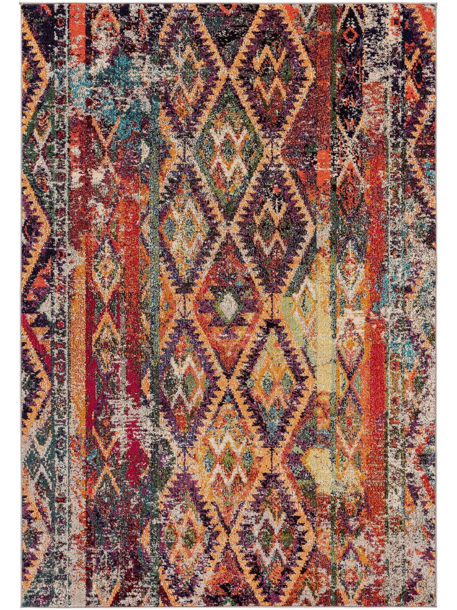 Teppich aus 100% Polypropylen in Multicolor mit 11 bis 20 mm hohem Flor von benuta Nest