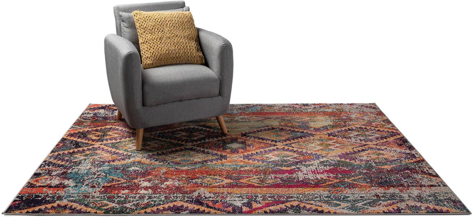 Teppich aus 100% Polypropylen in Multicolor mit 11 bis 20 mm hohem Flor von benuta Nest