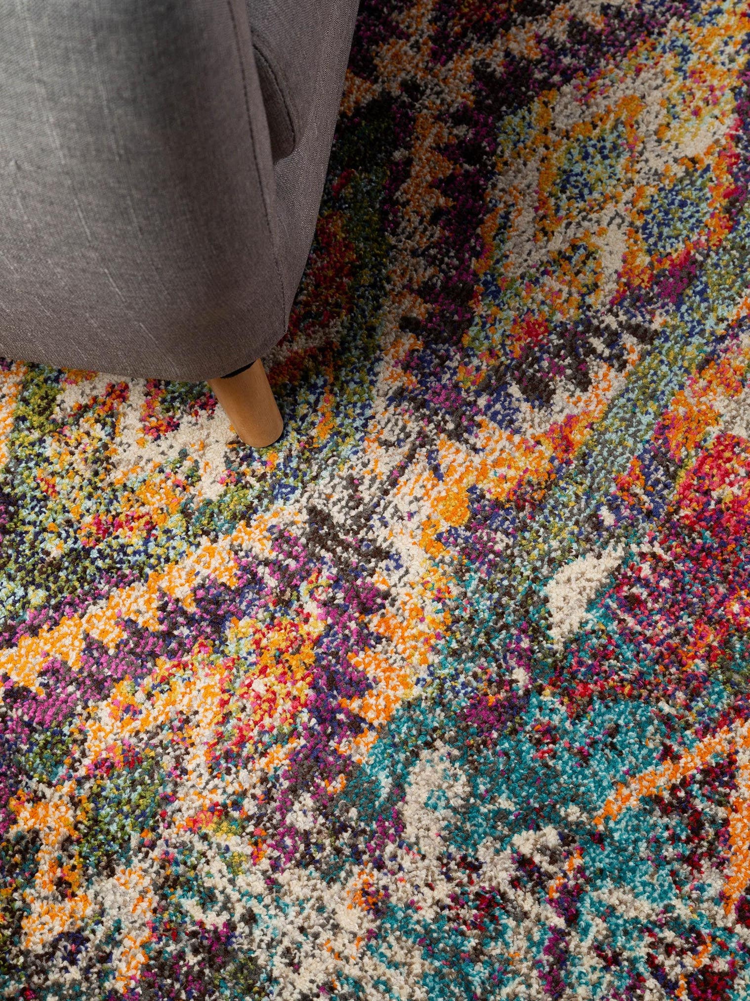 Teppich aus 100% Polypropylen in Multicolor mit 11 bis 20 mm hohem Flor von benuta Nest