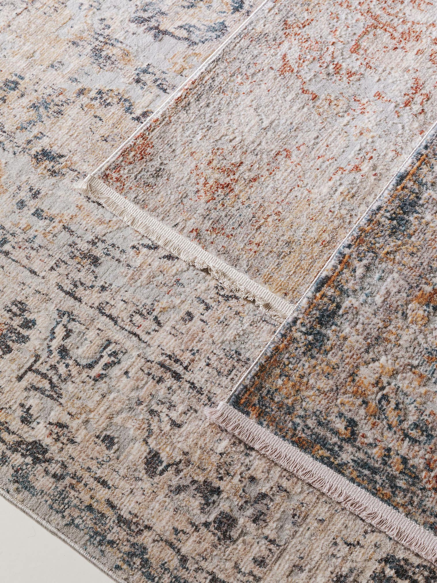 Rug made of 100% Polyester in Beige with a 6 - 10 mm high pile by benuta Nest
