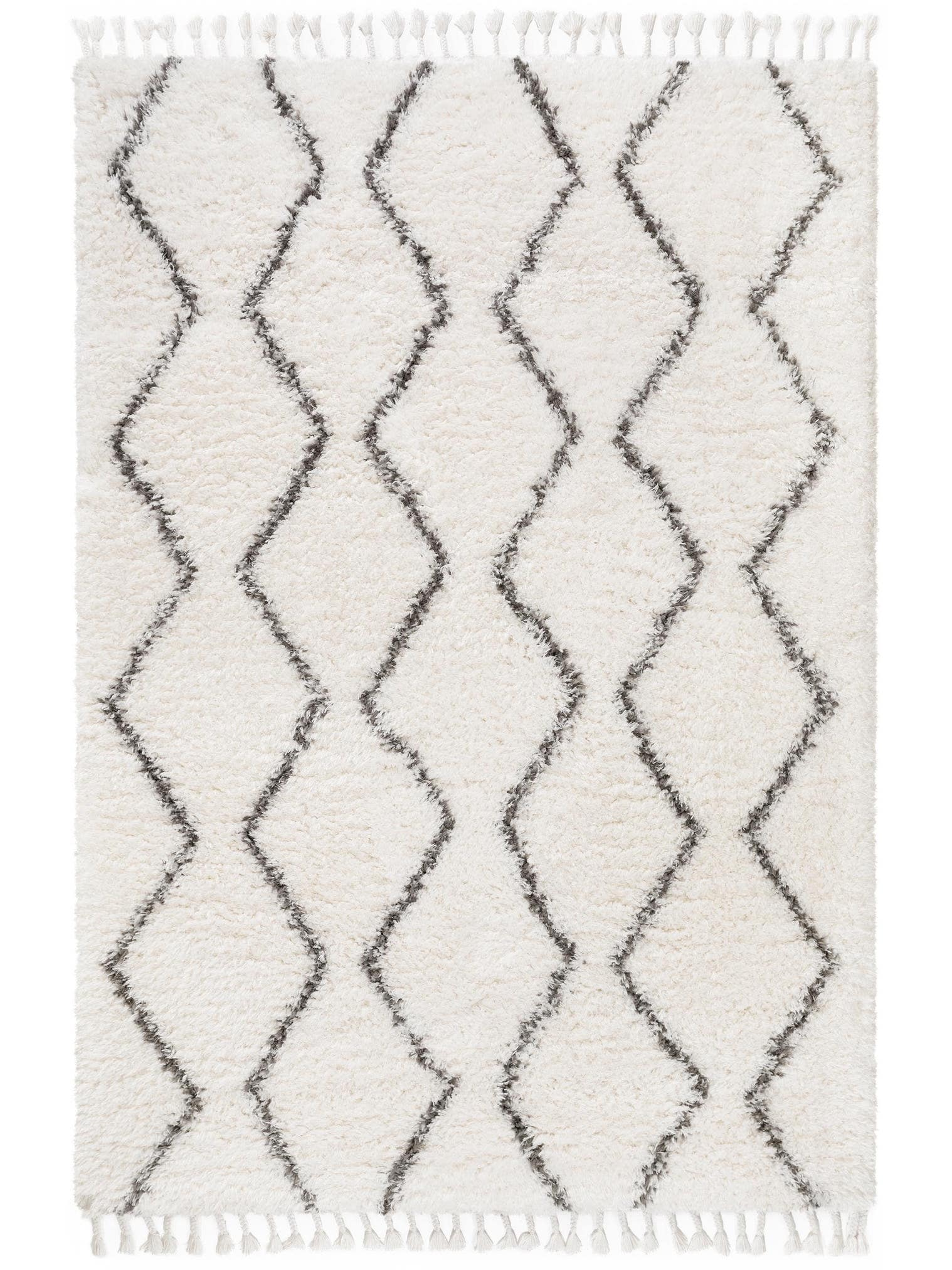 Tapis en 100% Polyester en Beige avec une pile de 41 - 50 mm de hauteur de benuta Pop