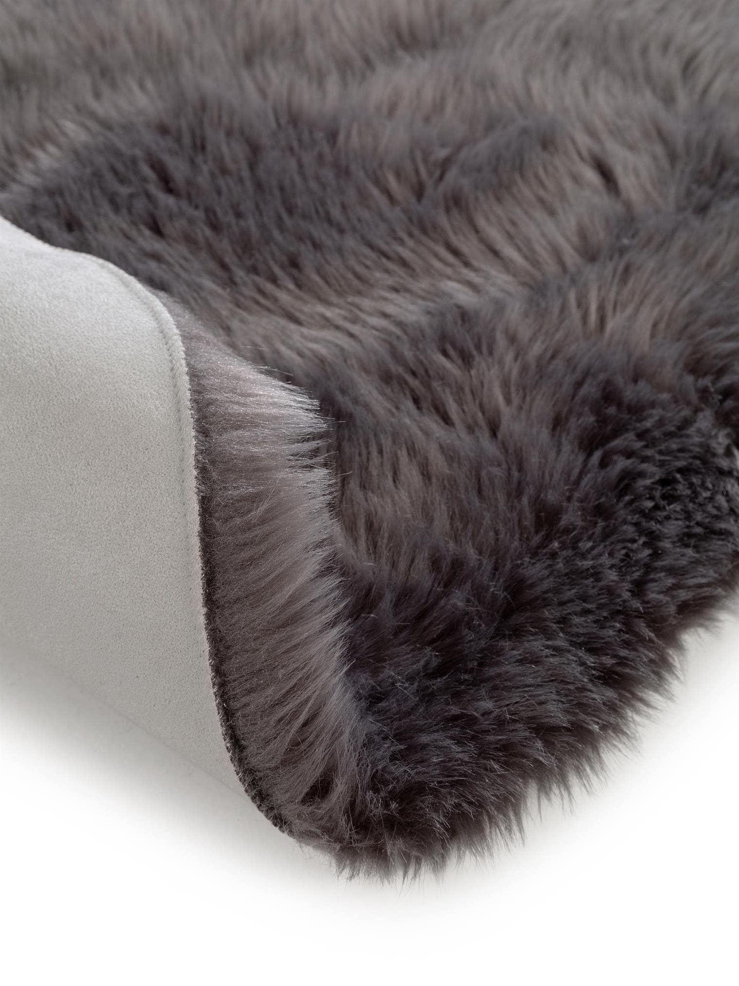 Teppich aus 50% Polyacryl, 50% Polyester in Grijs mit 41 - 50 mm hohem Flor von benuta