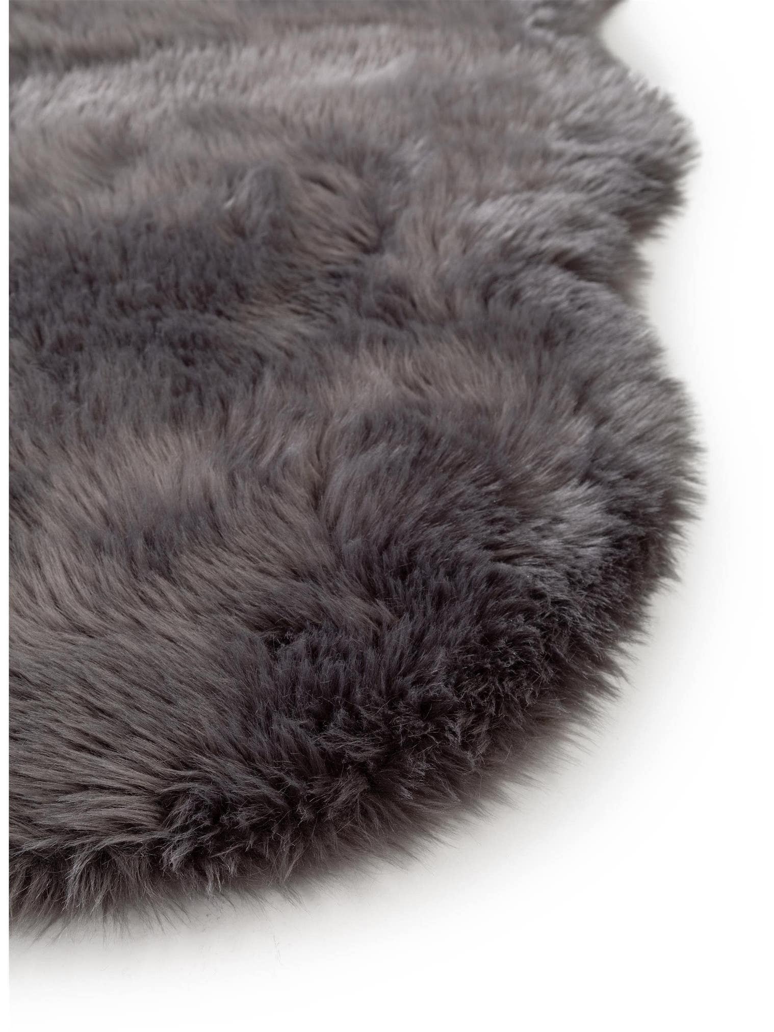 Teppich aus 50% Polyacryl, 50% Polyester in Grijs mit 41 - 50 mm hohem Flor von benuta