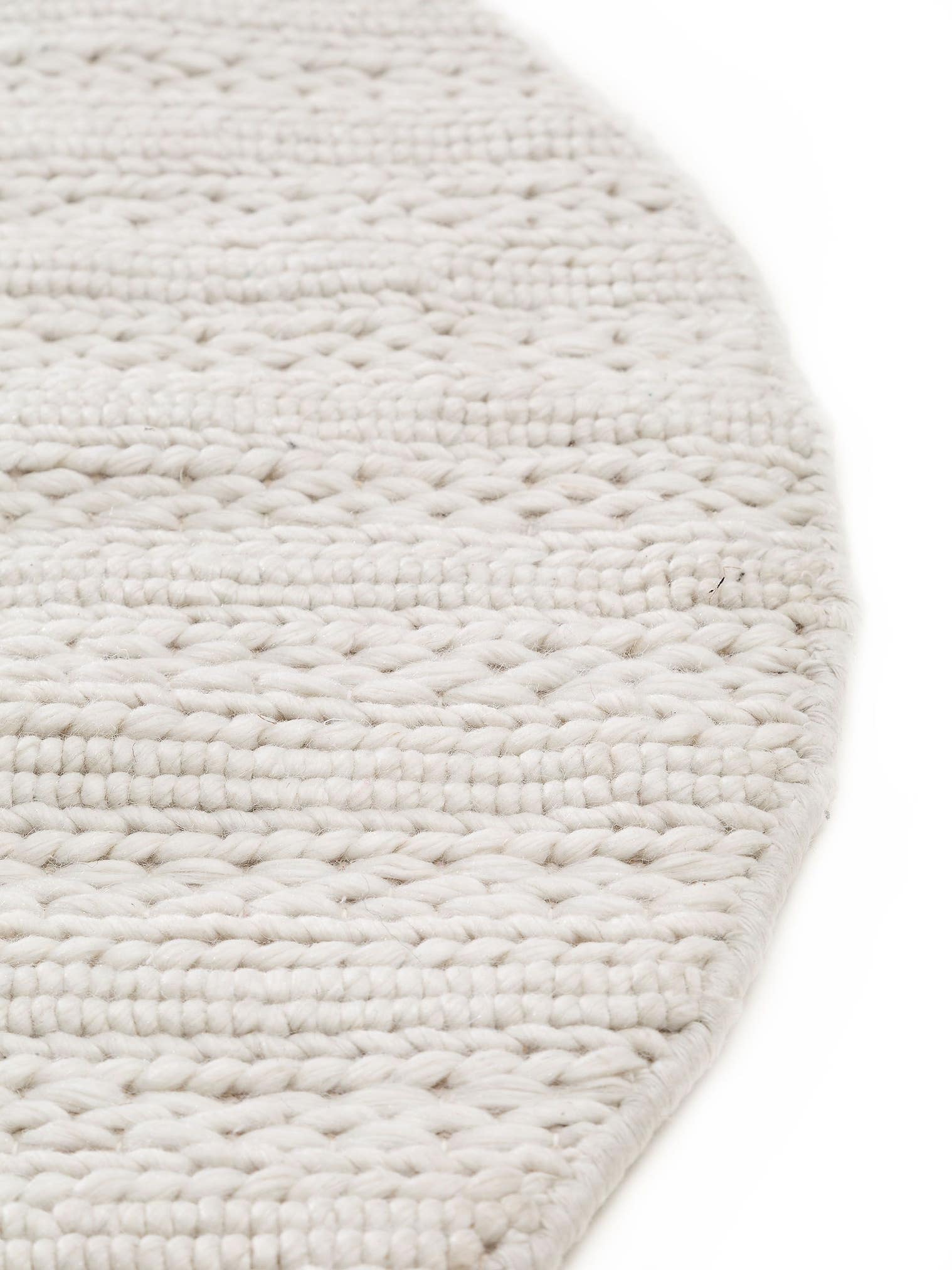 Tæppe af 70% Uld, 30% Polyester i Beige med 1- 5 mm høj luv fra benuta Pure