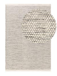 Wollteppich Rocco Beige/Schwarz