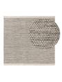 Alfombra de lana Rocco Beige/Negro
