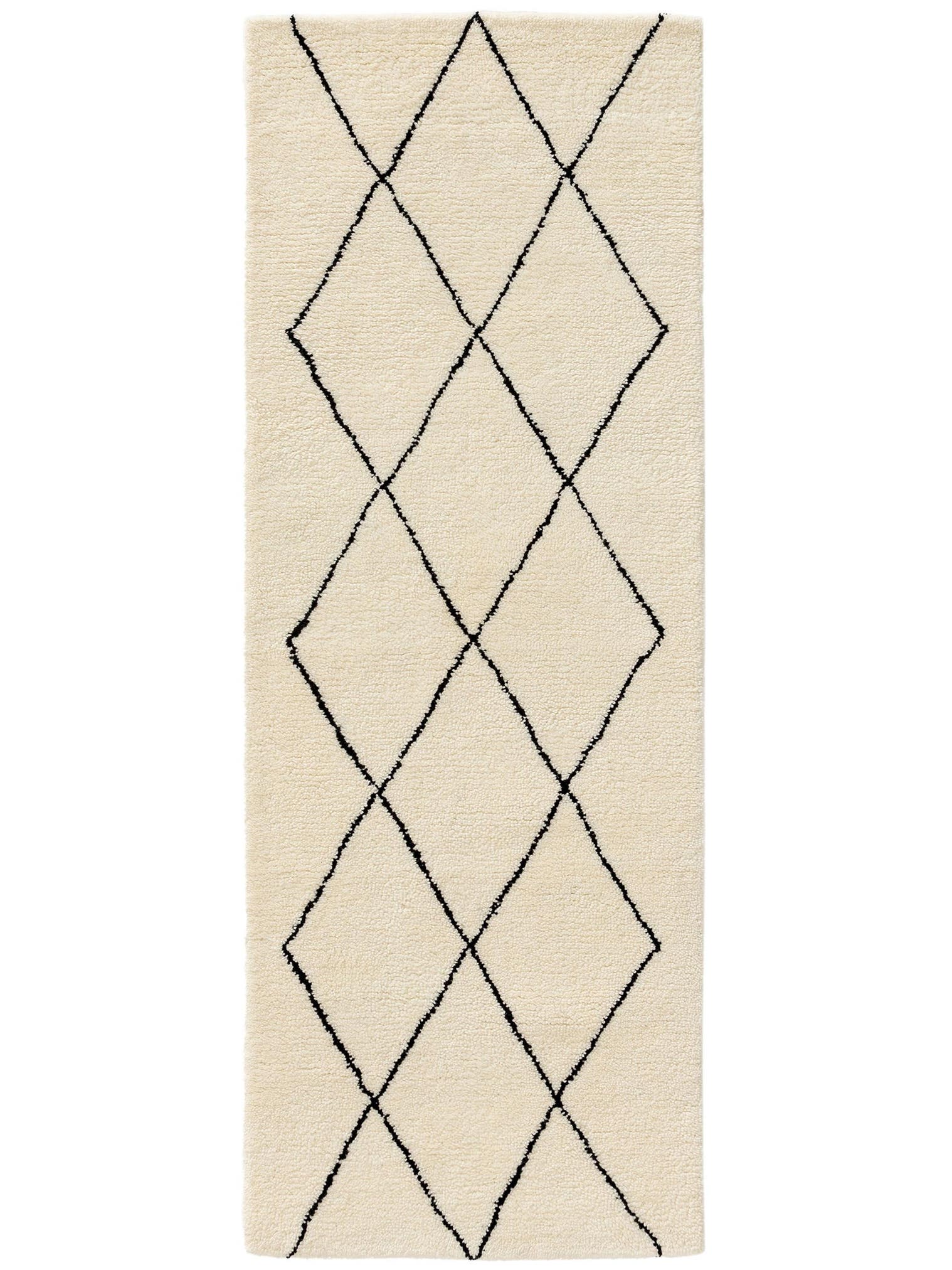 Teppich aus 100% Wolle in Beige mit 31 bis 40 mm hohem Flor von benuta Pure
