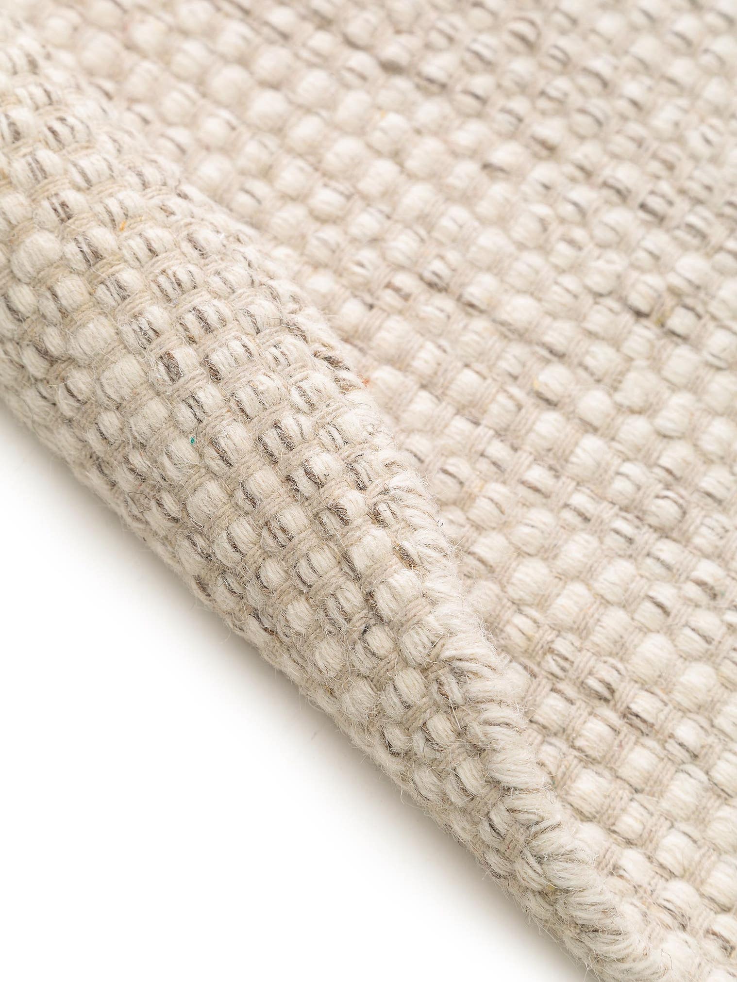 Rug made of 80% wool, 20% cotton in Beige with a 1- 5 mm high pile by benuta Pure